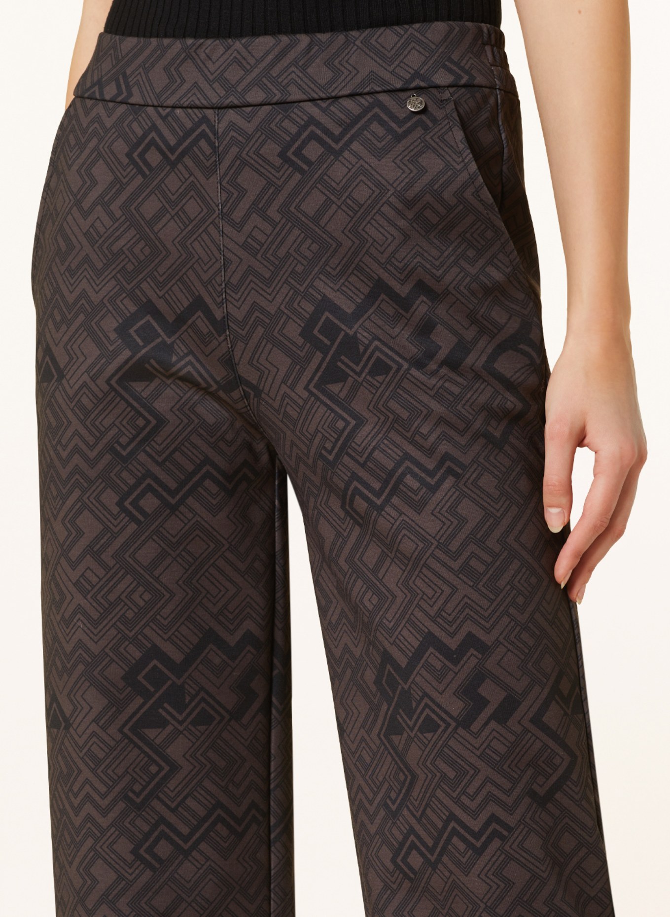 Buena Vista Wide leg trousers LISA, Color: GRAY/ BLACK (Image 5)