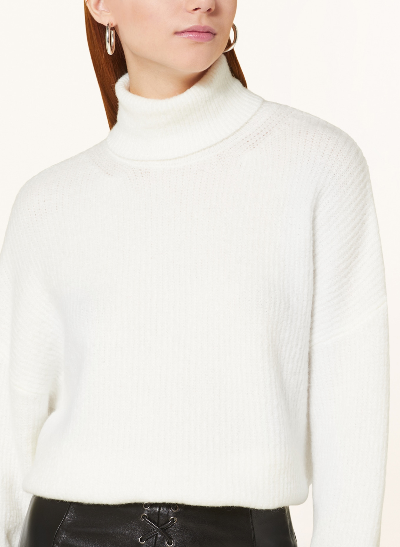 rich&royal Turtleneck sweater, Color: CREAM/ WHITE (Image 4)