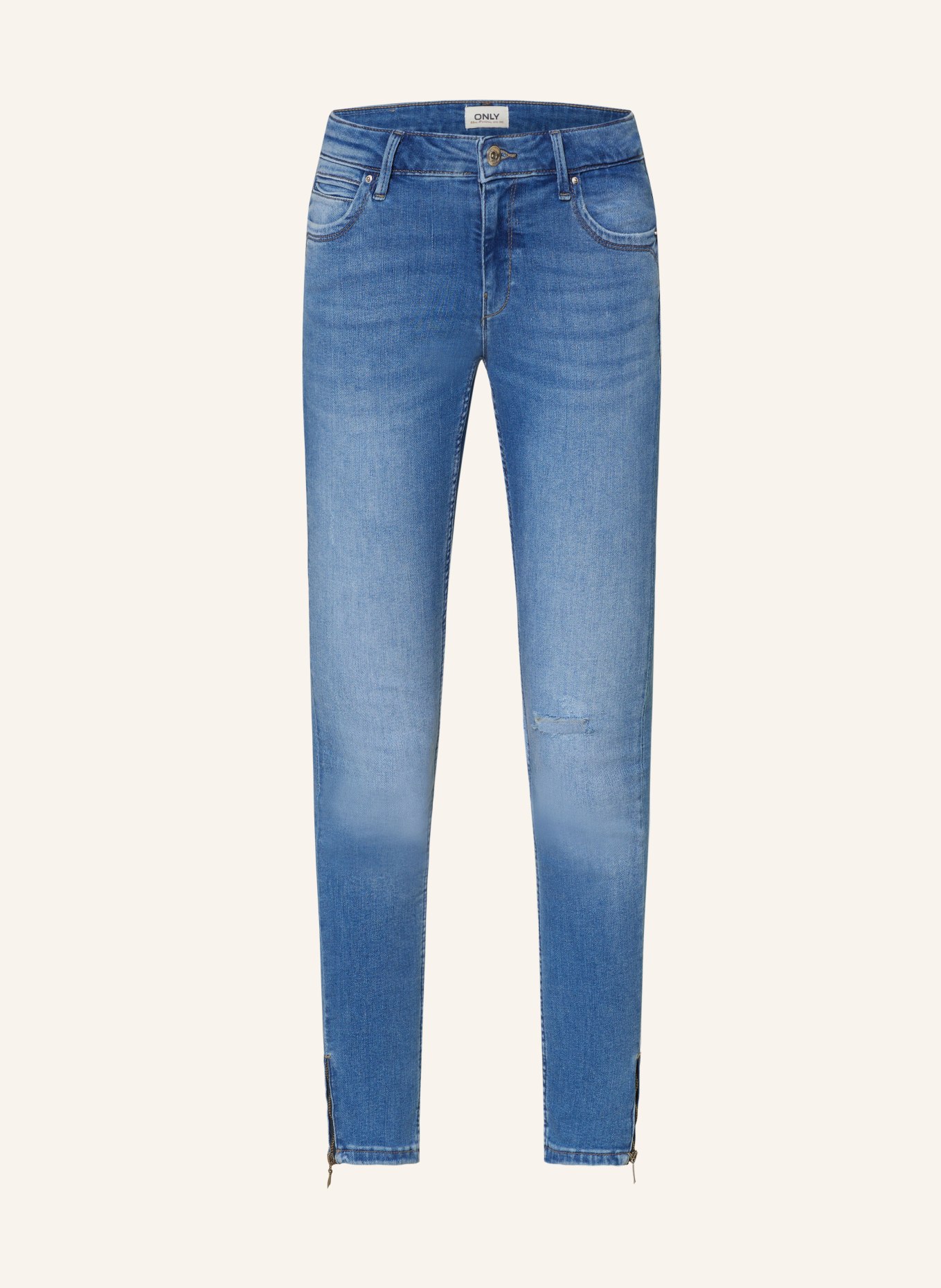 ONLY Skinny jeans, Color: light medium blue denim (Image 1)