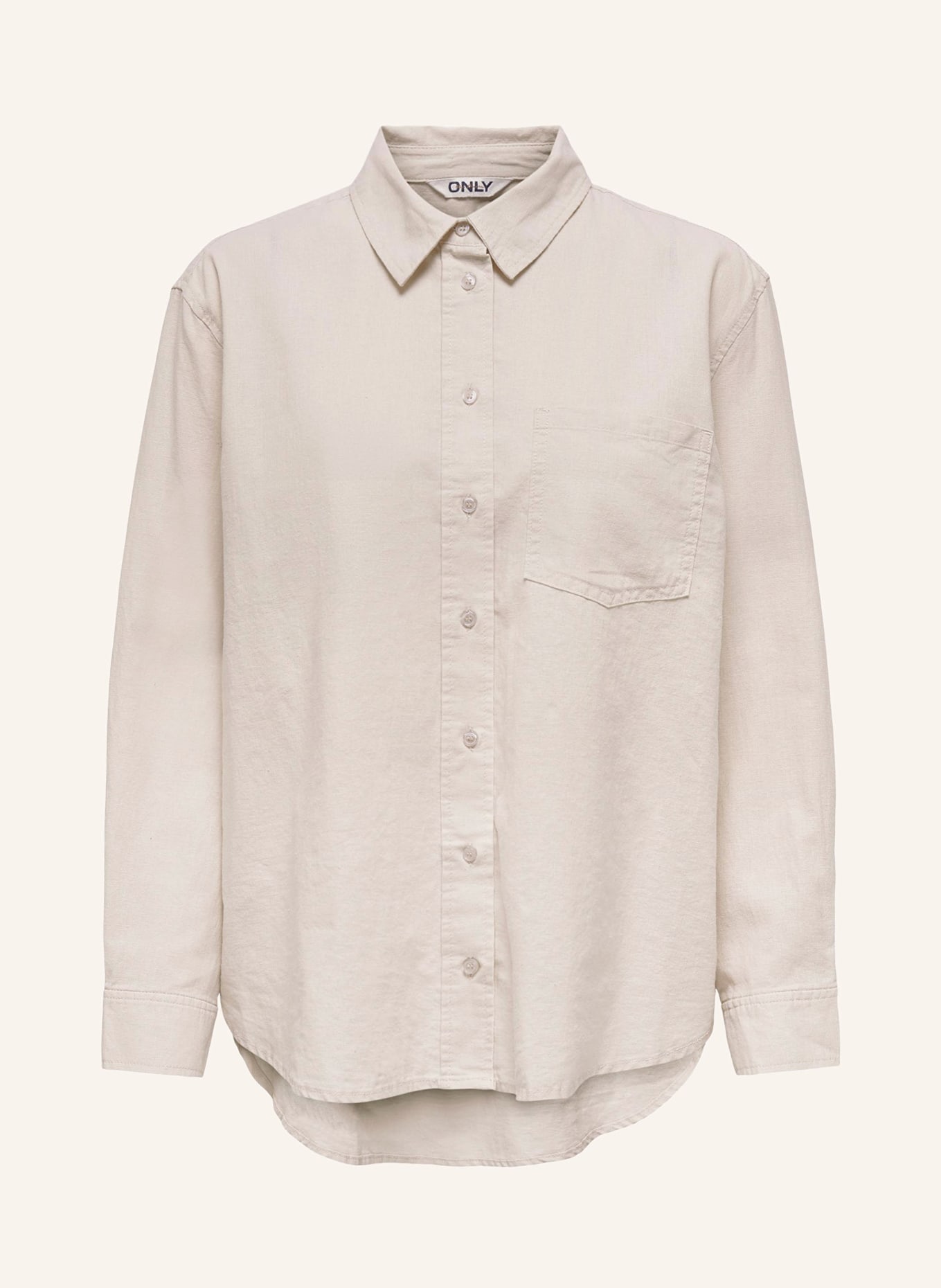 ONLY Shirt blouse with linen, Color: CREAM (Image 1)