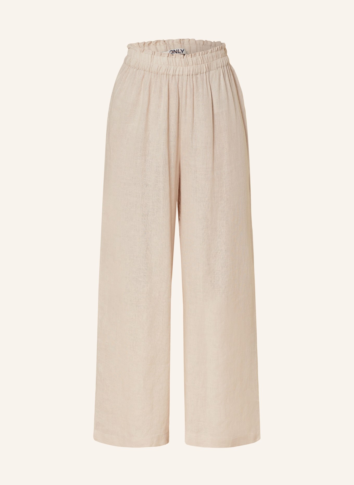 ONLY Wide leg trousers with linen, Color: CREAM (Image 1)