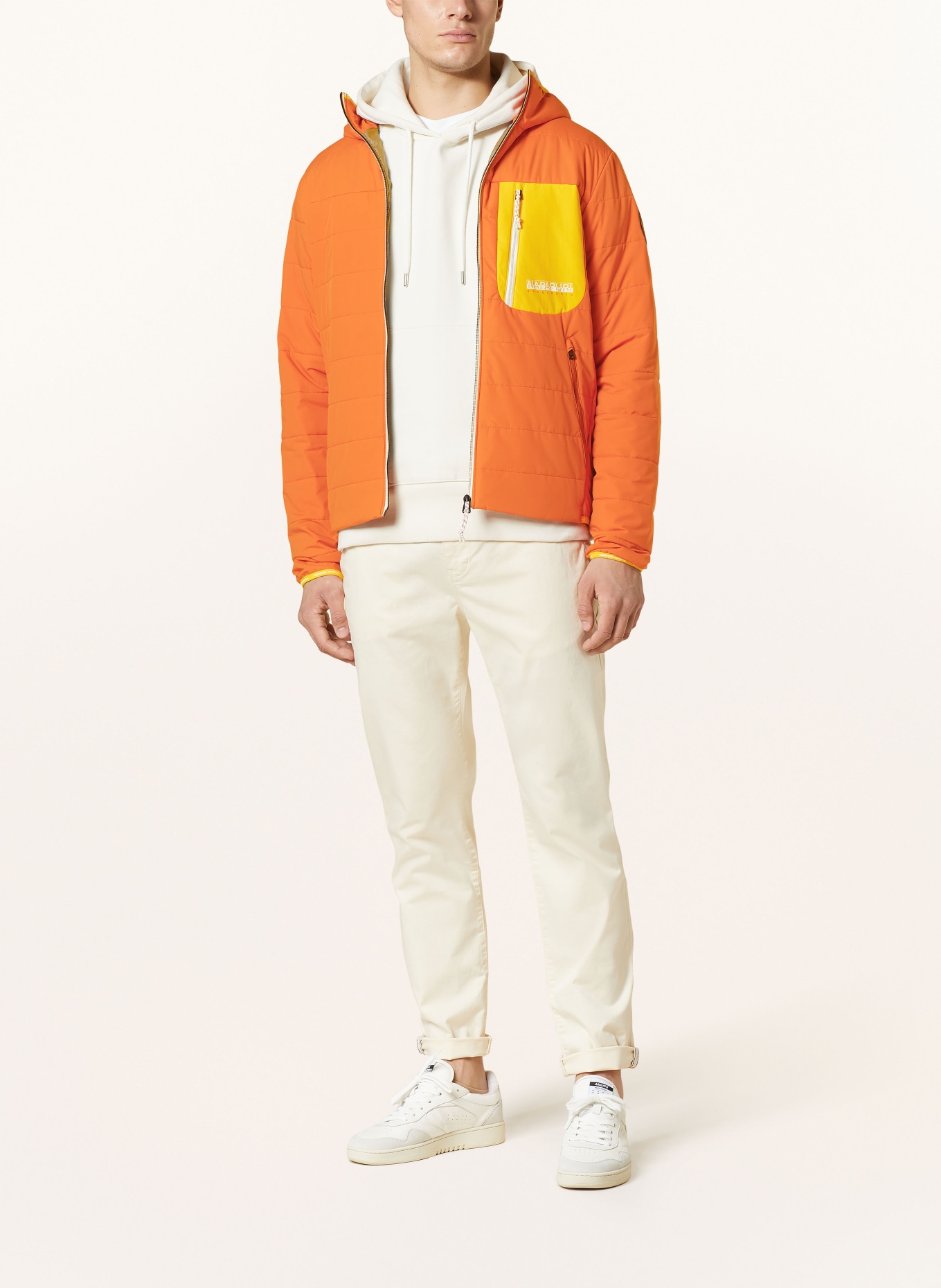 NAPAPIJRI Quilted jacket HURON, Color: ORANGE/ DARK YELLOW (Image 2)