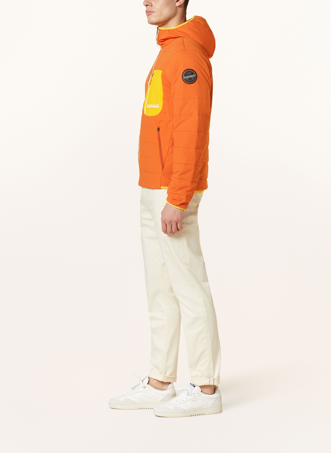 NAPAPIJRI Quilted jacket HURON, Color: ORANGE/ DARK YELLOW (Image 4)