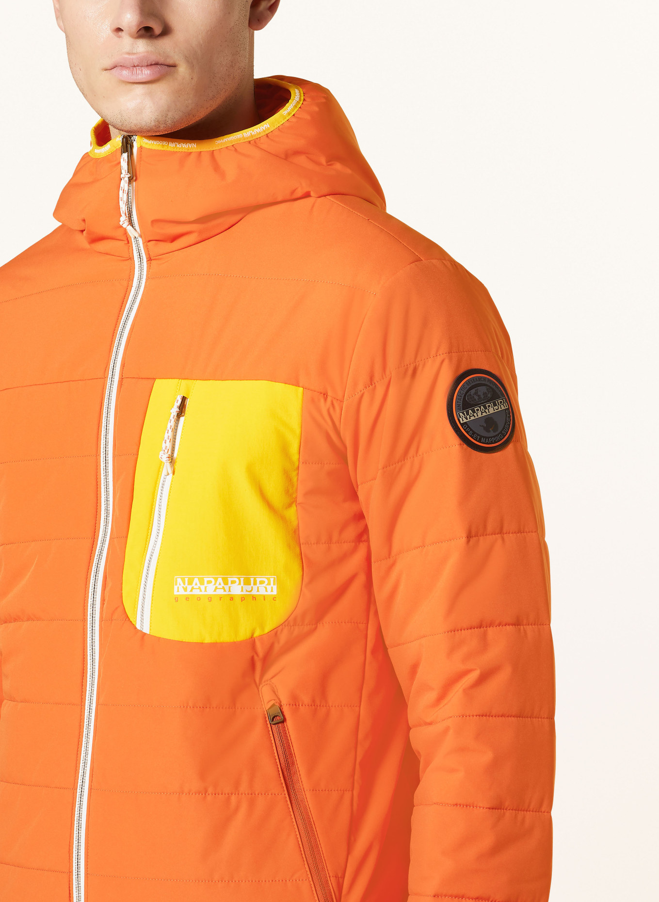 NAPAPIJRI Quilted jacket HURON, Color: ORANGE/ DARK YELLOW (Image 5)