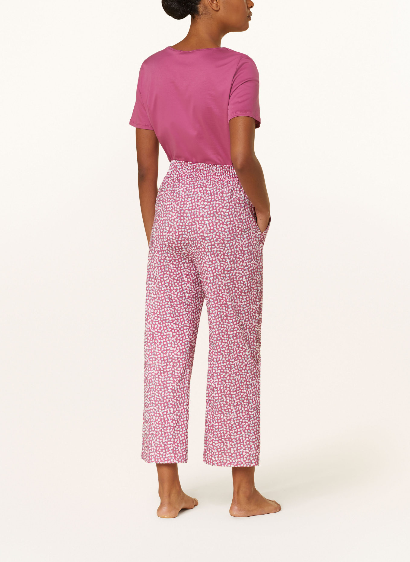 CALIDA 7/8 pajama pants FAVOURITES HARMONY, Color: FUCHSIA/ WHITE/ LIGHT PURPLE (Image 3)