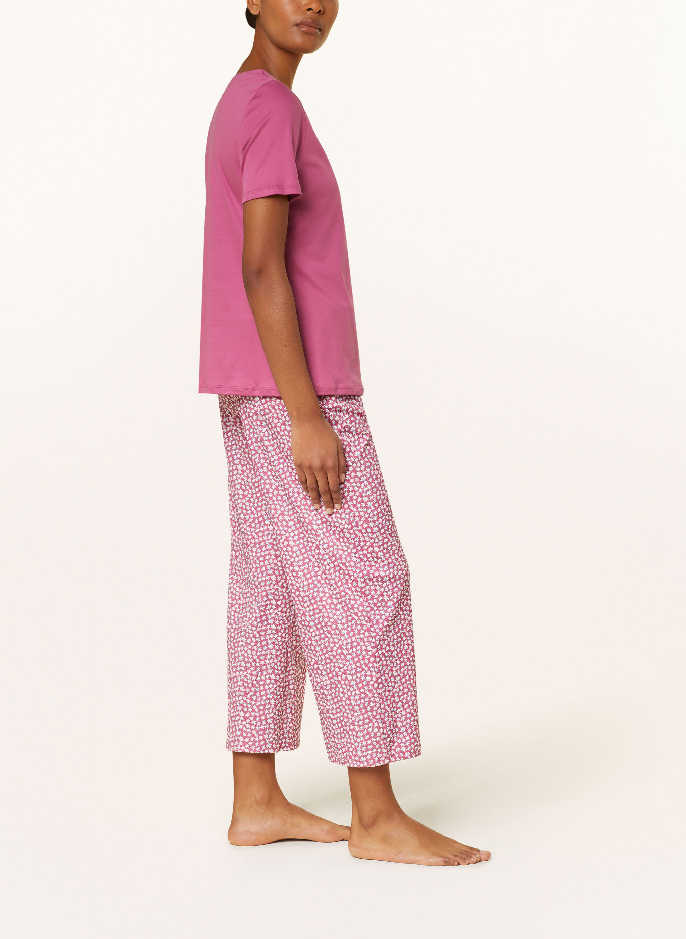 CALIDA 7/8 pajama pants FAVOURITES HARMONY, Color: FUCHSIA/ WHITE/ LIGHT PURPLE (Image 4)