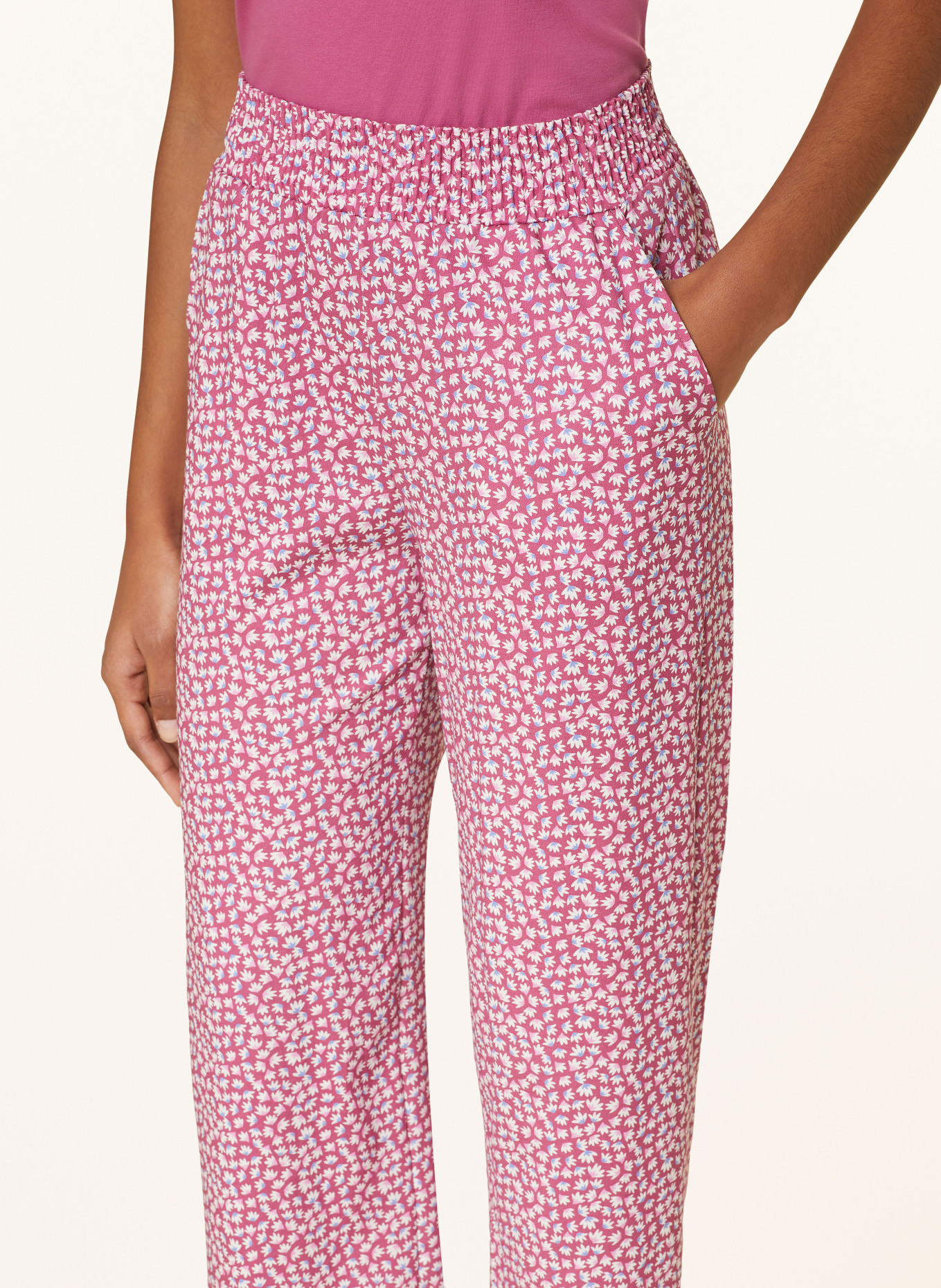 CALIDA 7/8 pajama pants FAVOURITES HARMONY, Color: FUCHSIA/ WHITE/ LIGHT PURPLE (Image 5)