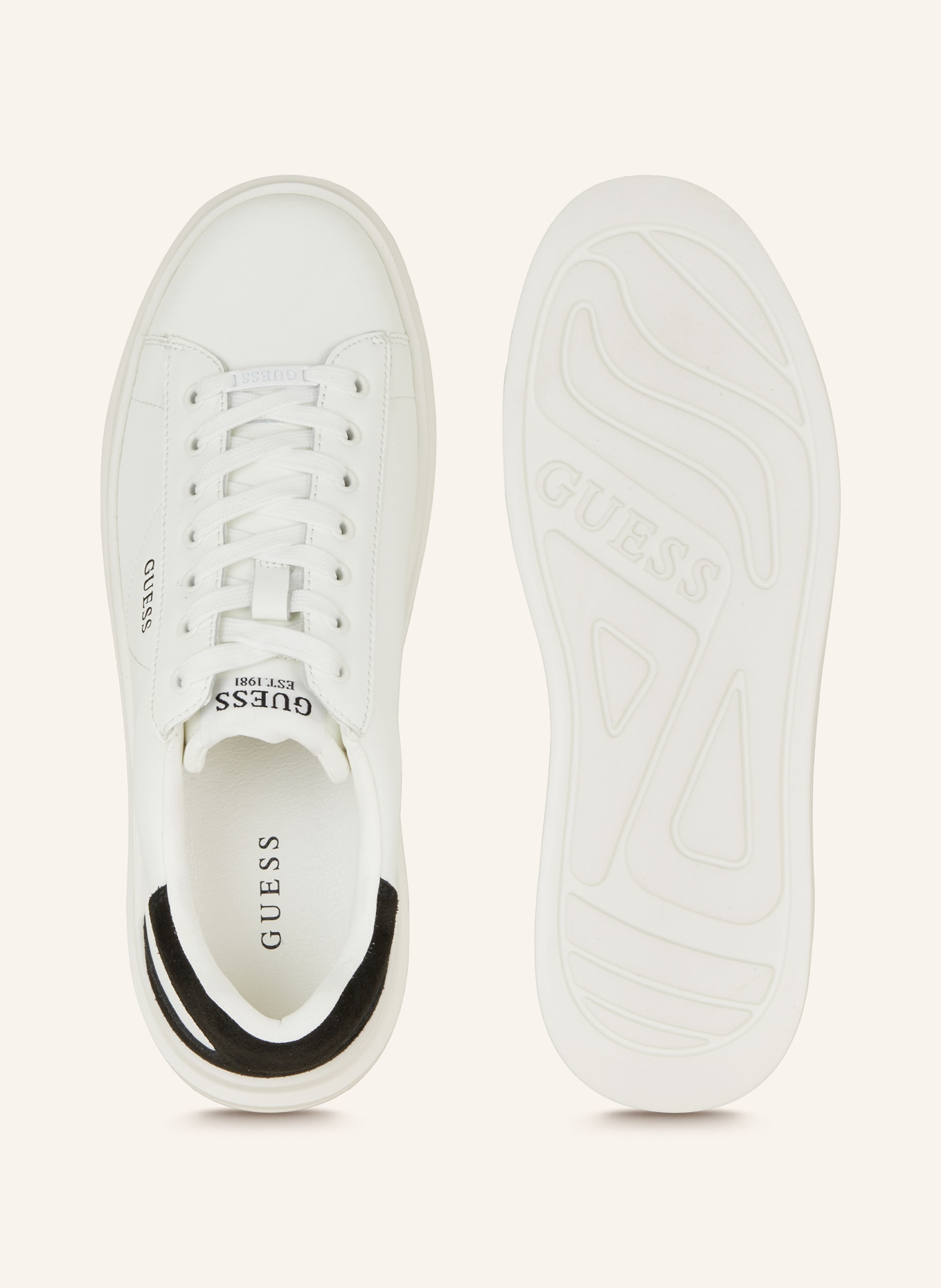 GUESS Sneakers ELBINA, Color: WHITE/ BLACK (Image 5)