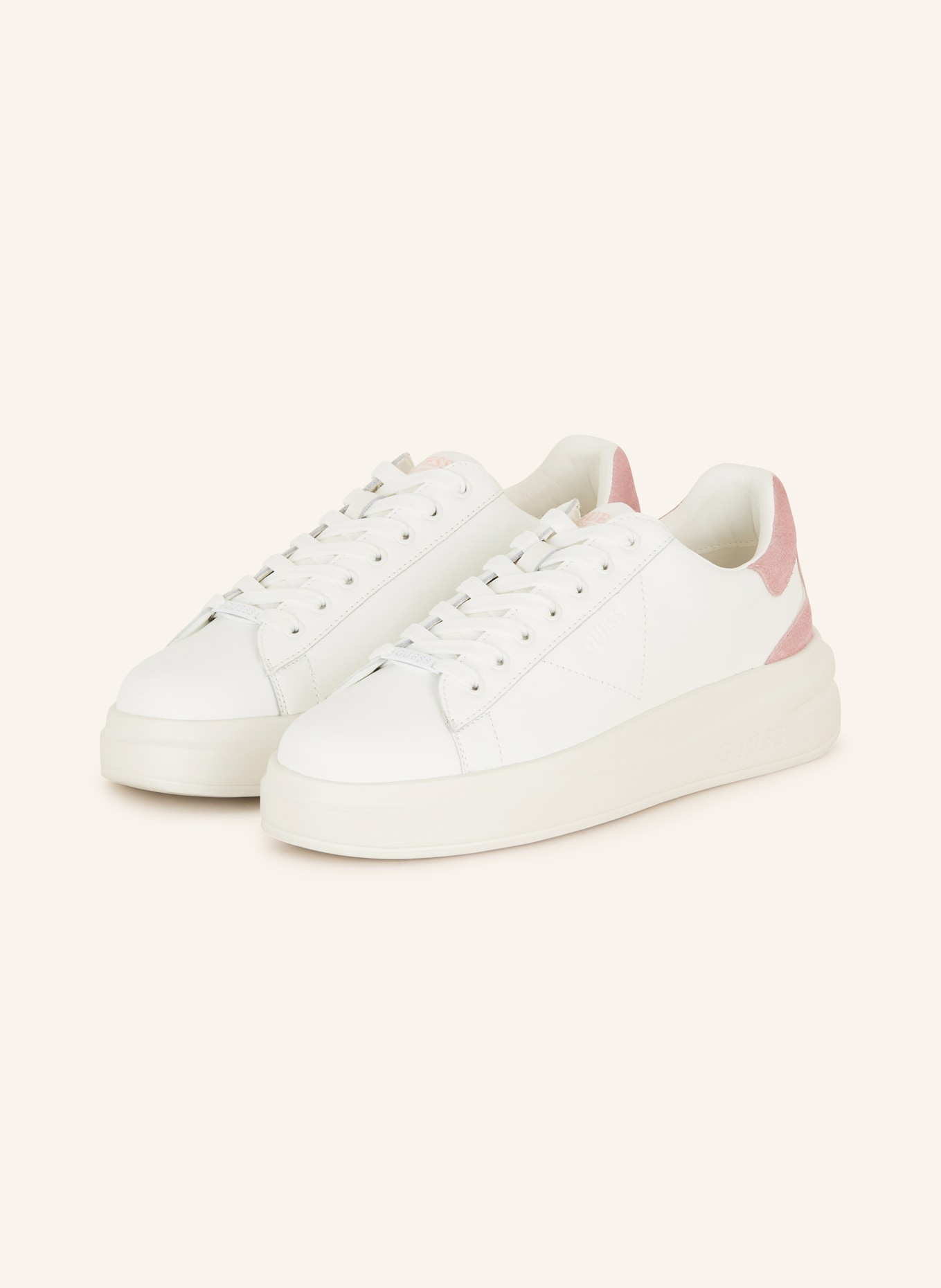 GUESS Sneakers ELBINA, Color: WHITE/ PINK (Image 1)