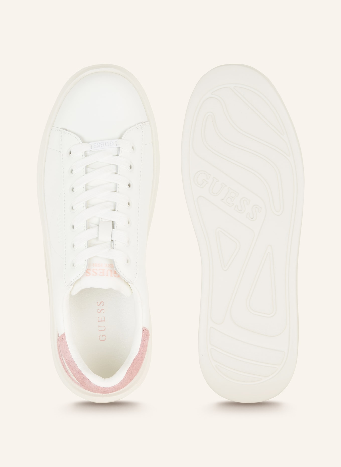 GUESS Sneakers ELBINA, Color: WHITE/ PINK (Image 5)