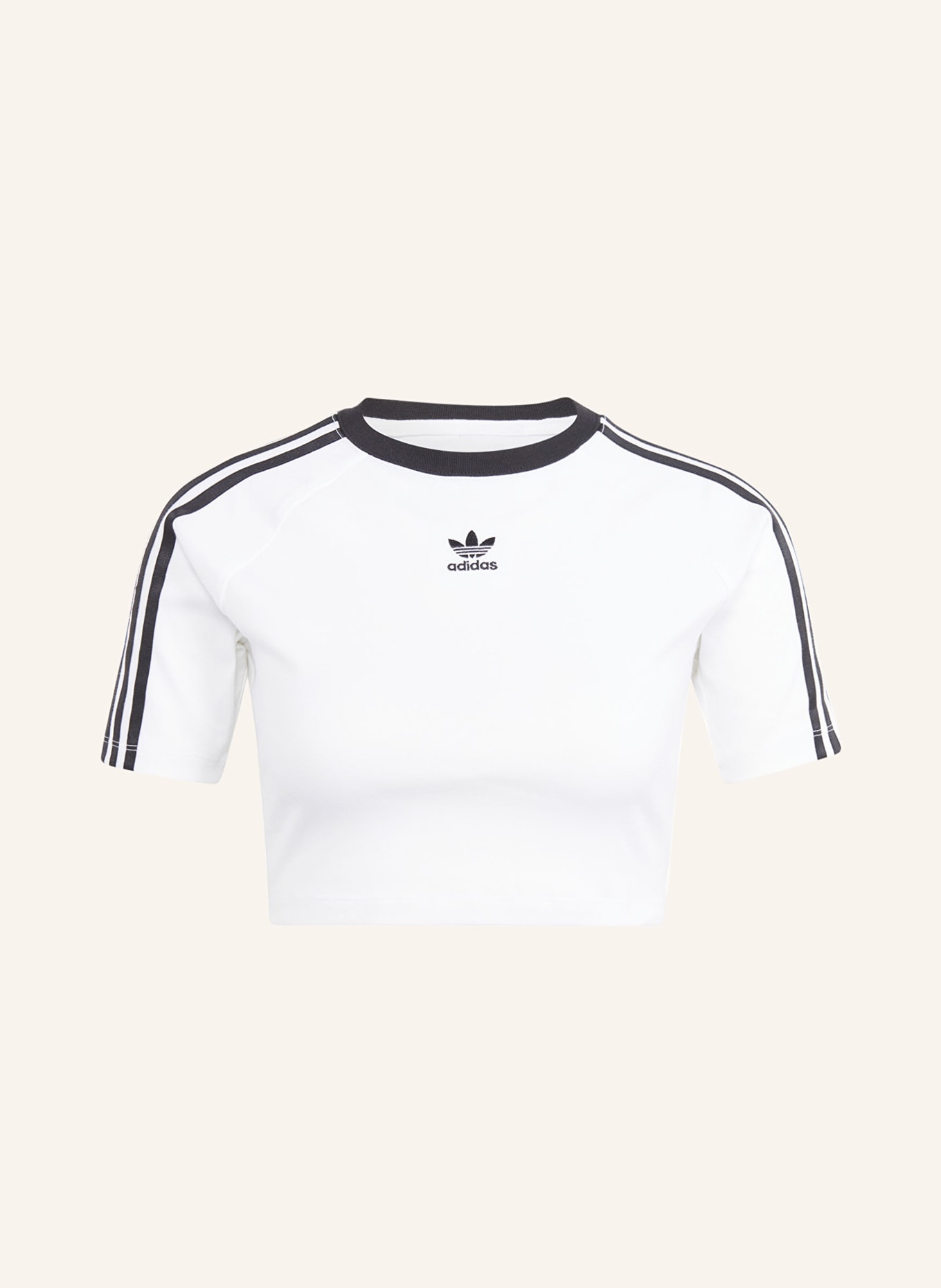 adidas Originals Cropped-Shirt, Farbe: WEISS/ SCHWARZ (Bild 1)