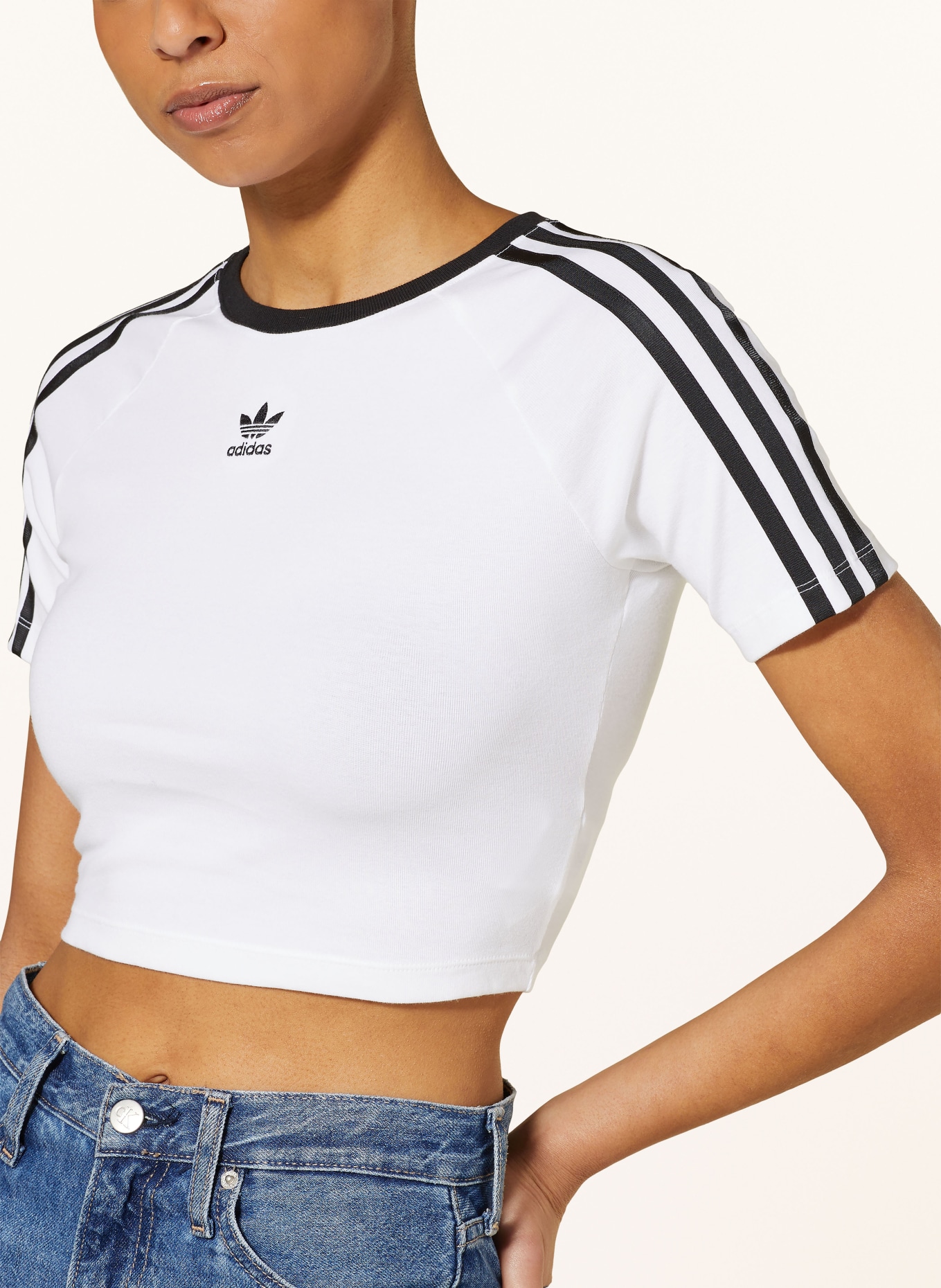 adidas Originals Cropped shirt, Color: WHITE/ BLACK (Image 4)