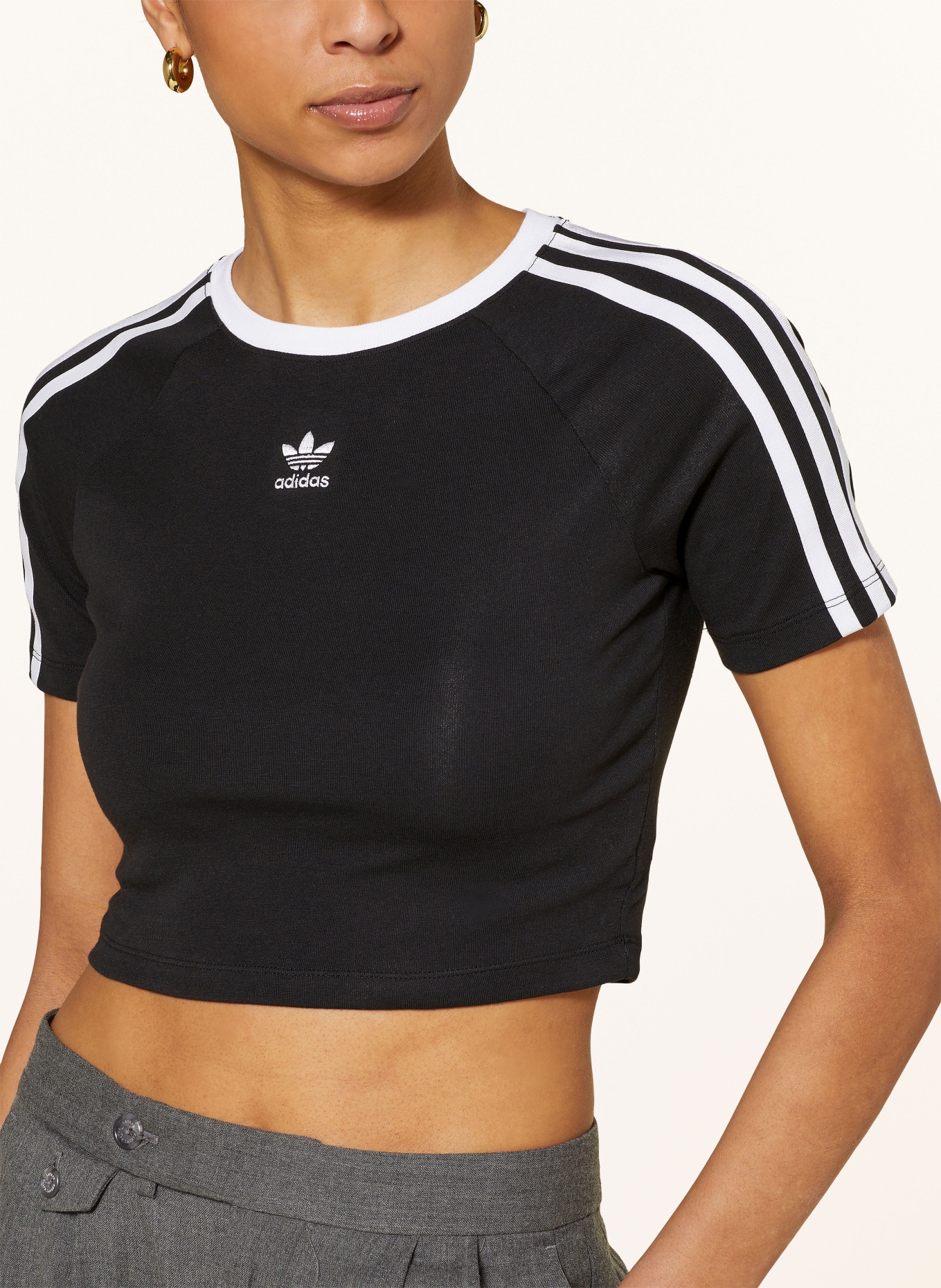 adidas Originals Cropped shirt, Color: BLACK/ WHITE (Image 4)