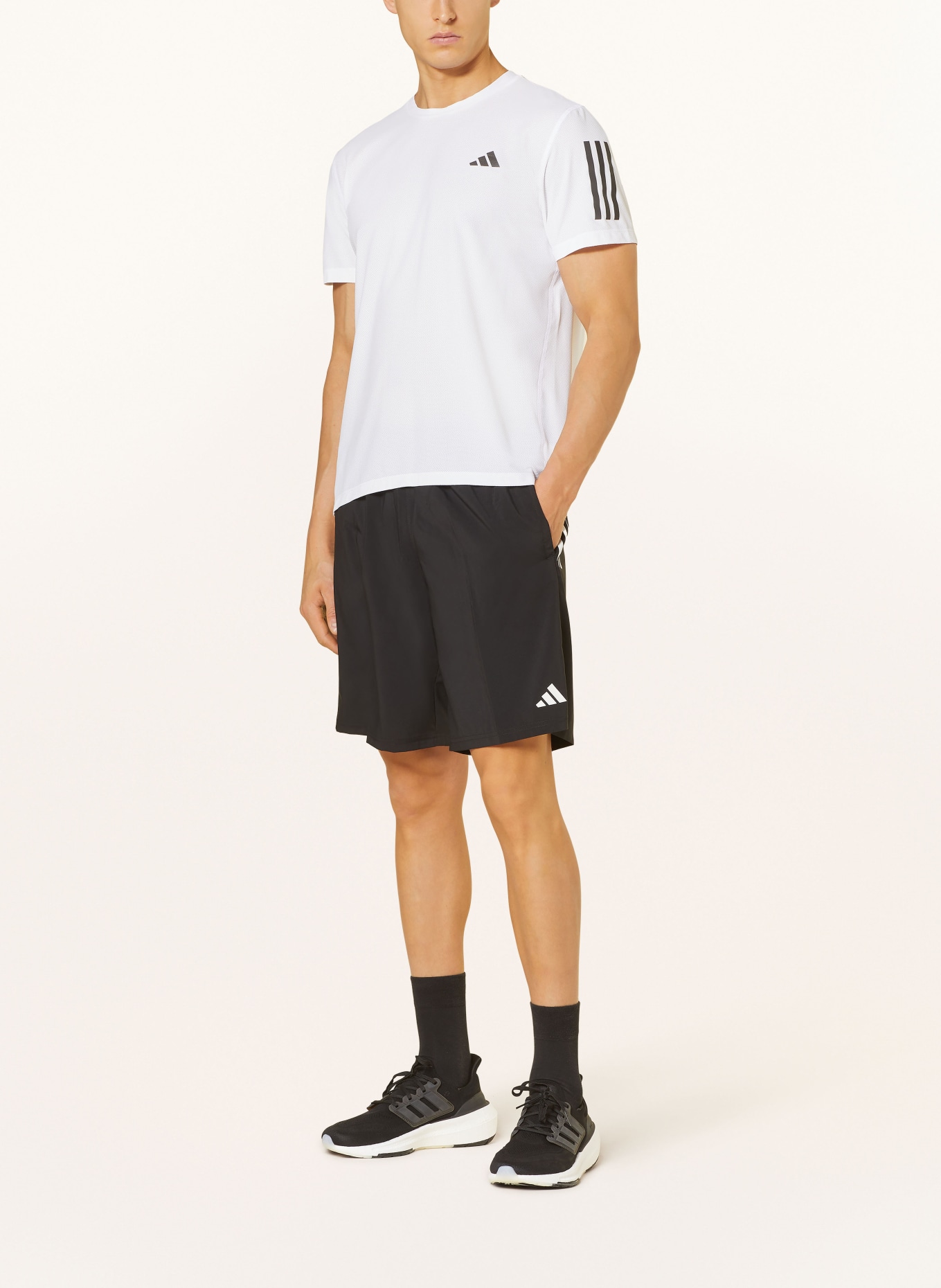 adidas Running shirt OWN THE RUN, Color: WHITE/ BLACK (Image 2)