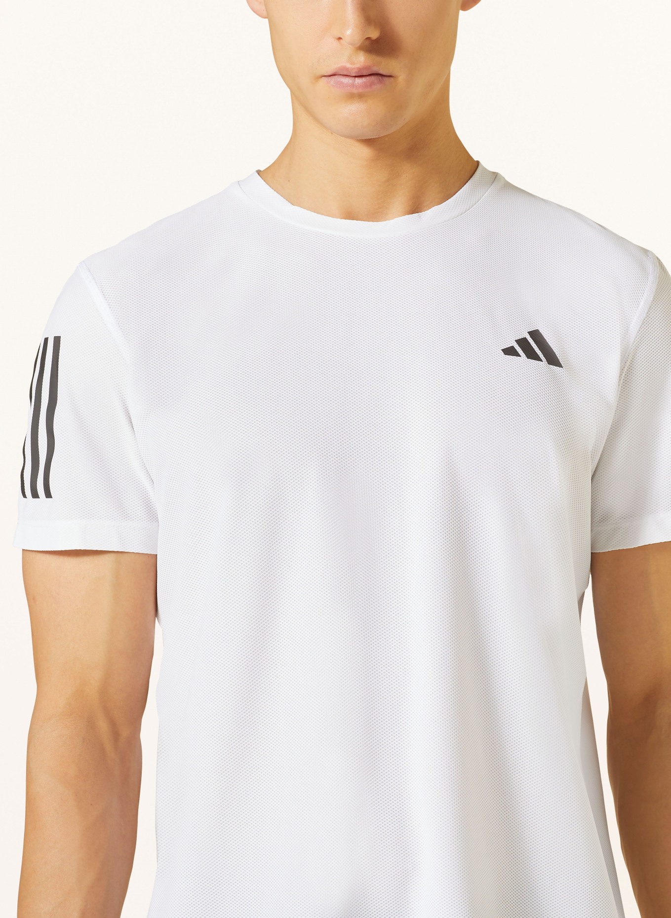 adidas Running shirt OWN THE RUN, Color: WHITE/ BLACK (Image 4)