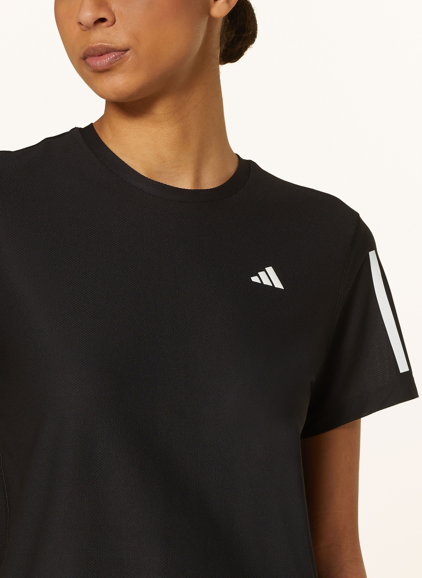 adidas Running shirt OWN THE RUN, Color: BLACK/ WHITE (Image 4)