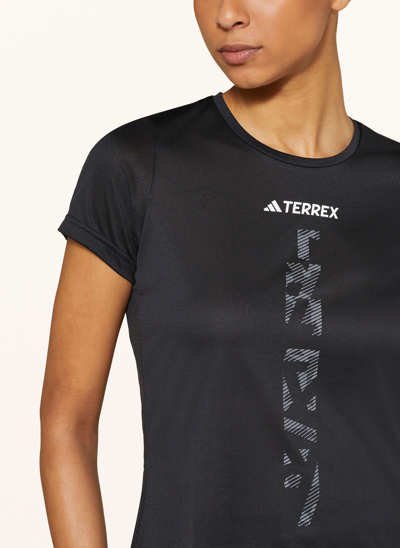 adidas Running shirt TERREX, Color: BLACK/ DARK GRAY/ WHITE (Image 4)