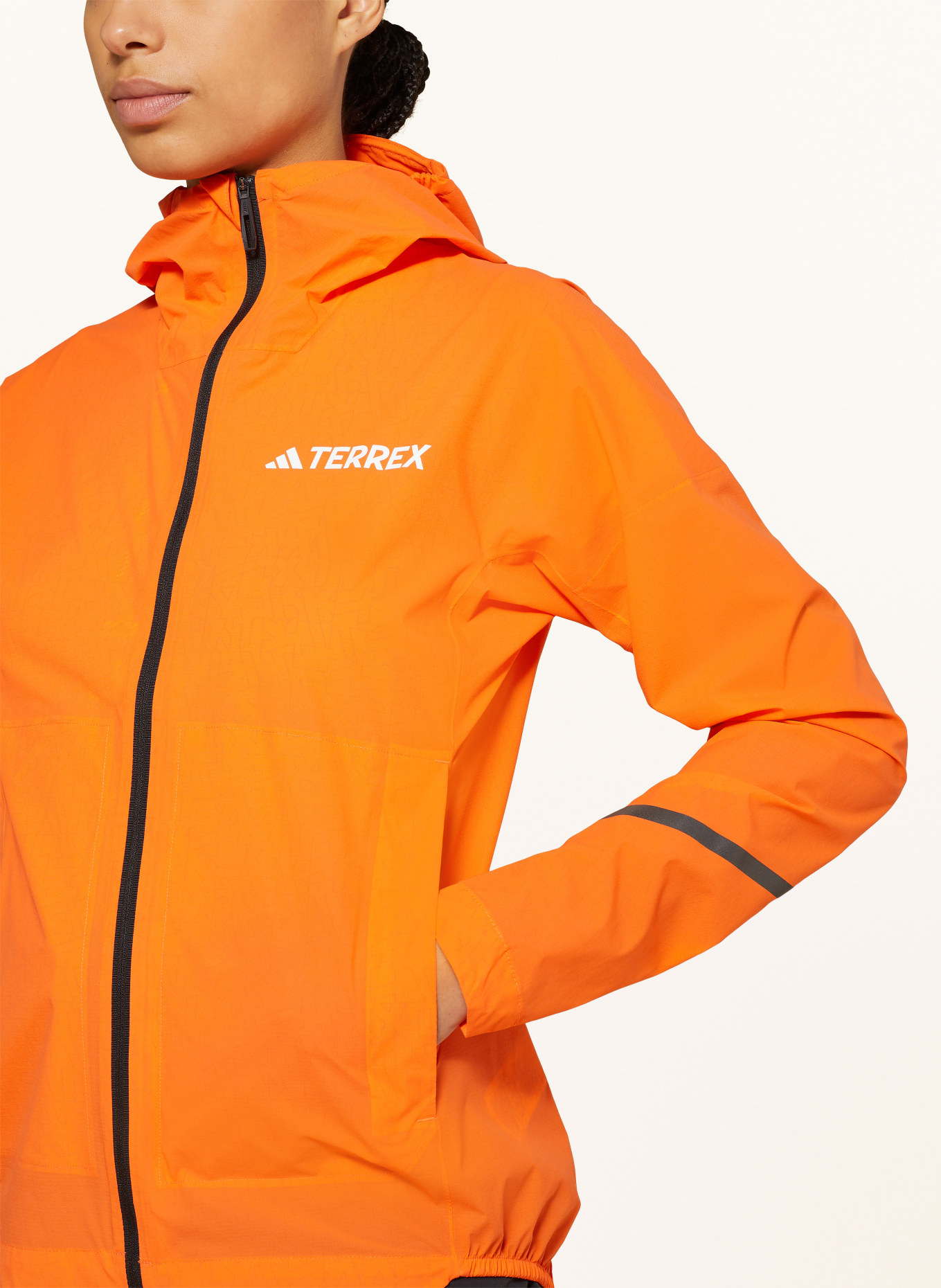 adidas Kurtka do biegania TERREX XPERIOR 2.5L LIGHT RAIN.RDY, Kolor: POMARAŃCZOWY (Obrazek 5)