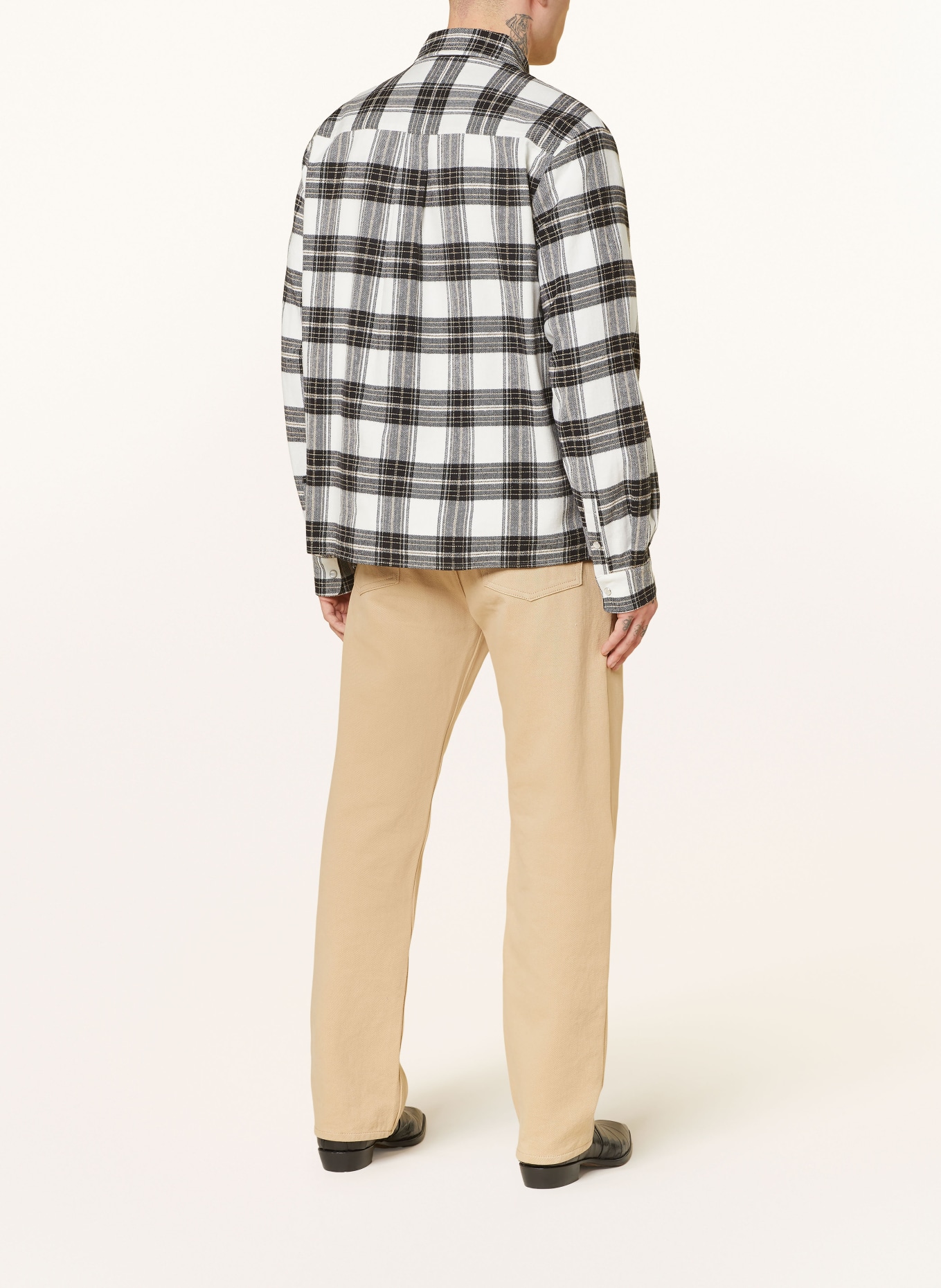 HOLZWEILER Flannel overshirt ELJA, Color: WHITE/ BLACK/ BEIGE (Image 3)