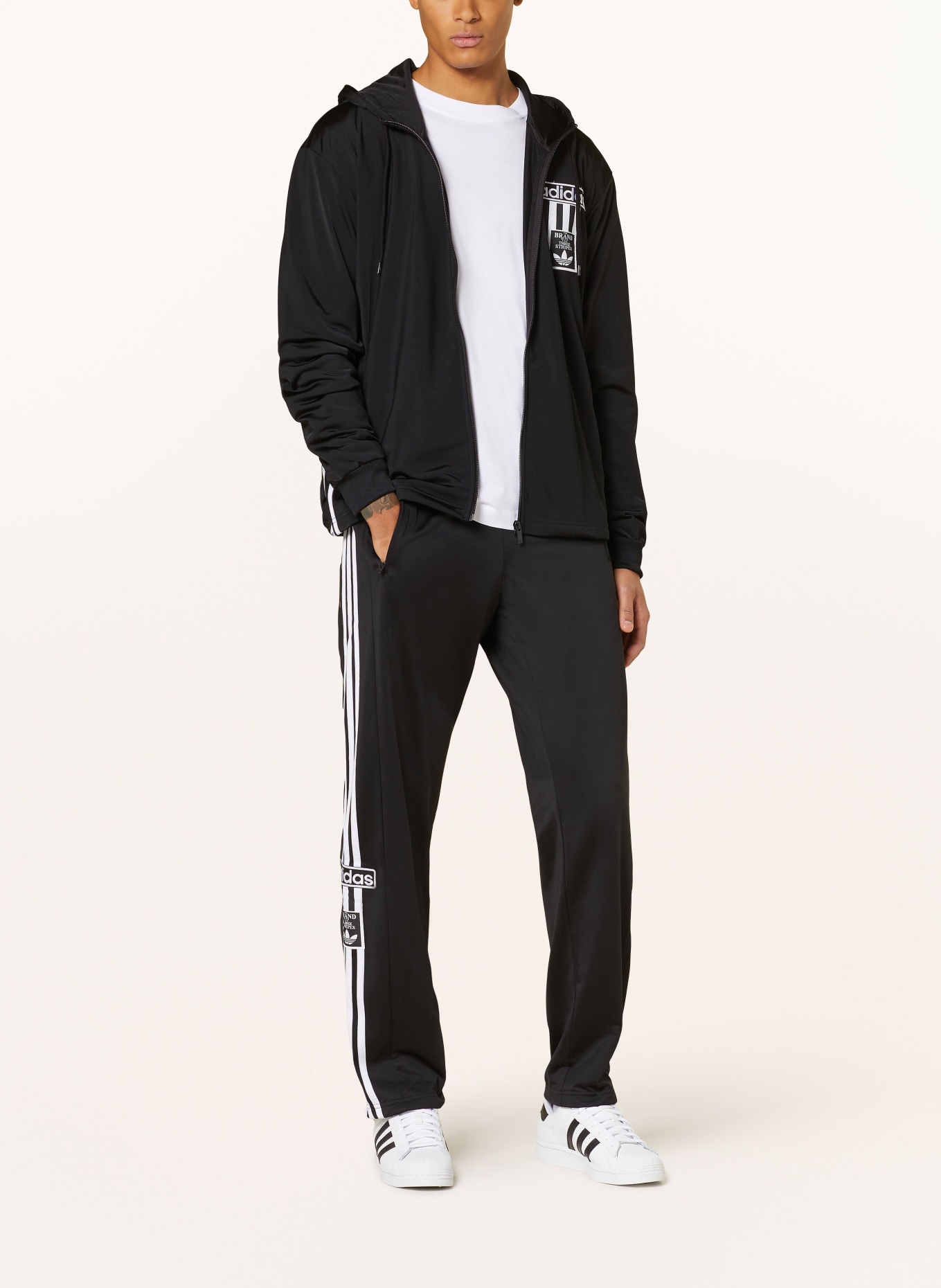 adidas Originals Track pants ADIBREAK, Color: BLACK/ WHITE (Image 2)