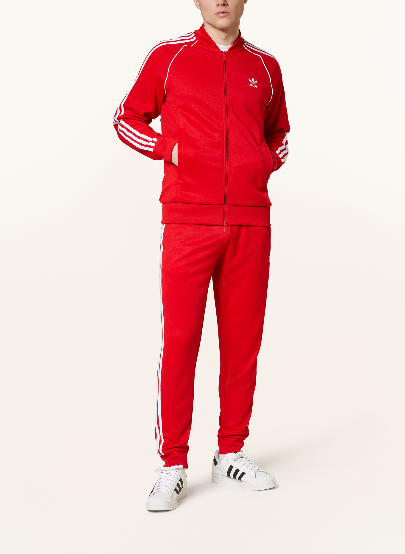 adidas Originals Trainingsjacke, Farbe: ROT/ WEISS (Bild 2)
