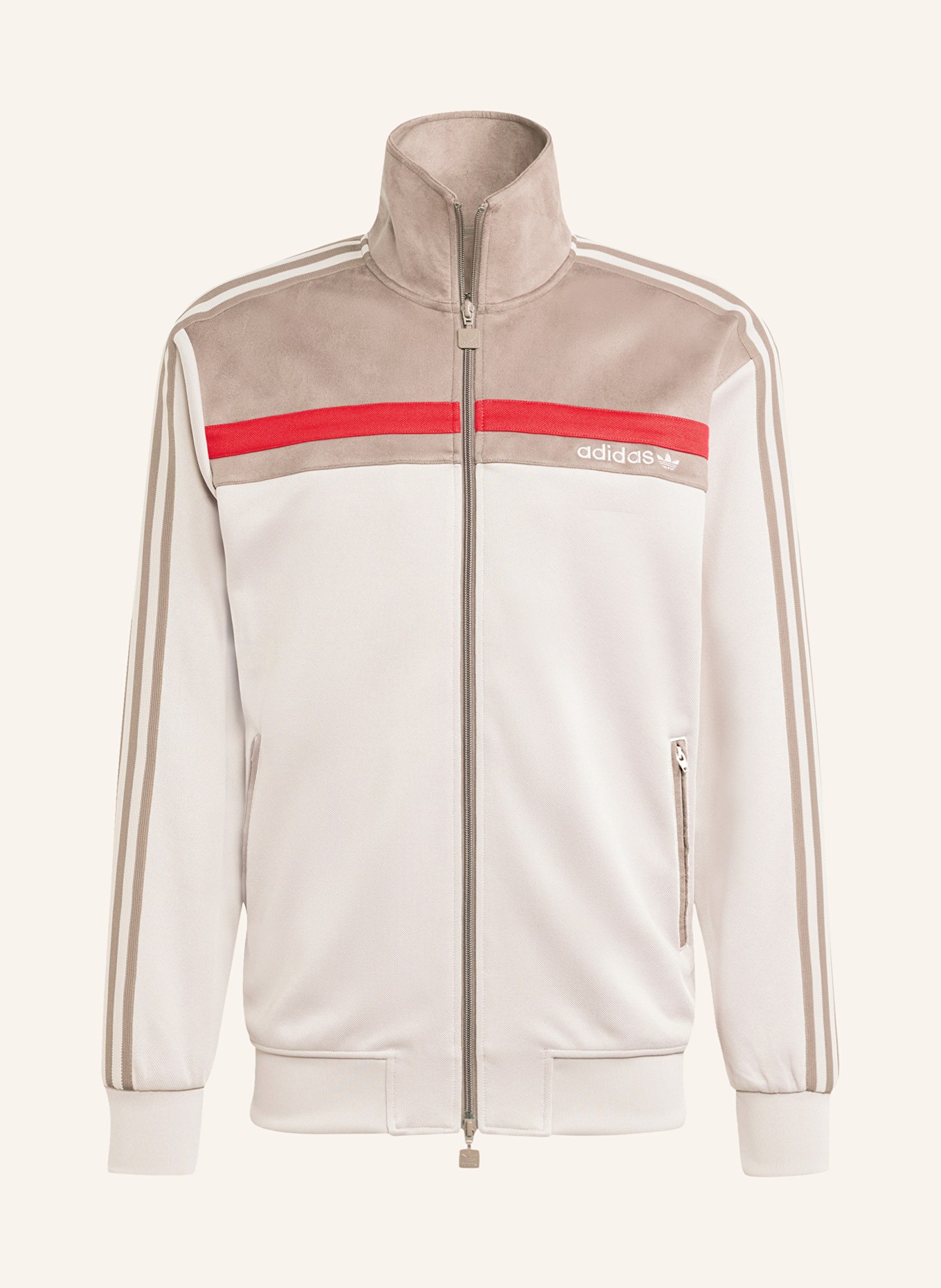 adidas Originals Sweat jacket PREMIUM ORIGINALS, Color: LIGHT BROWN/ BROWN (Image 1)