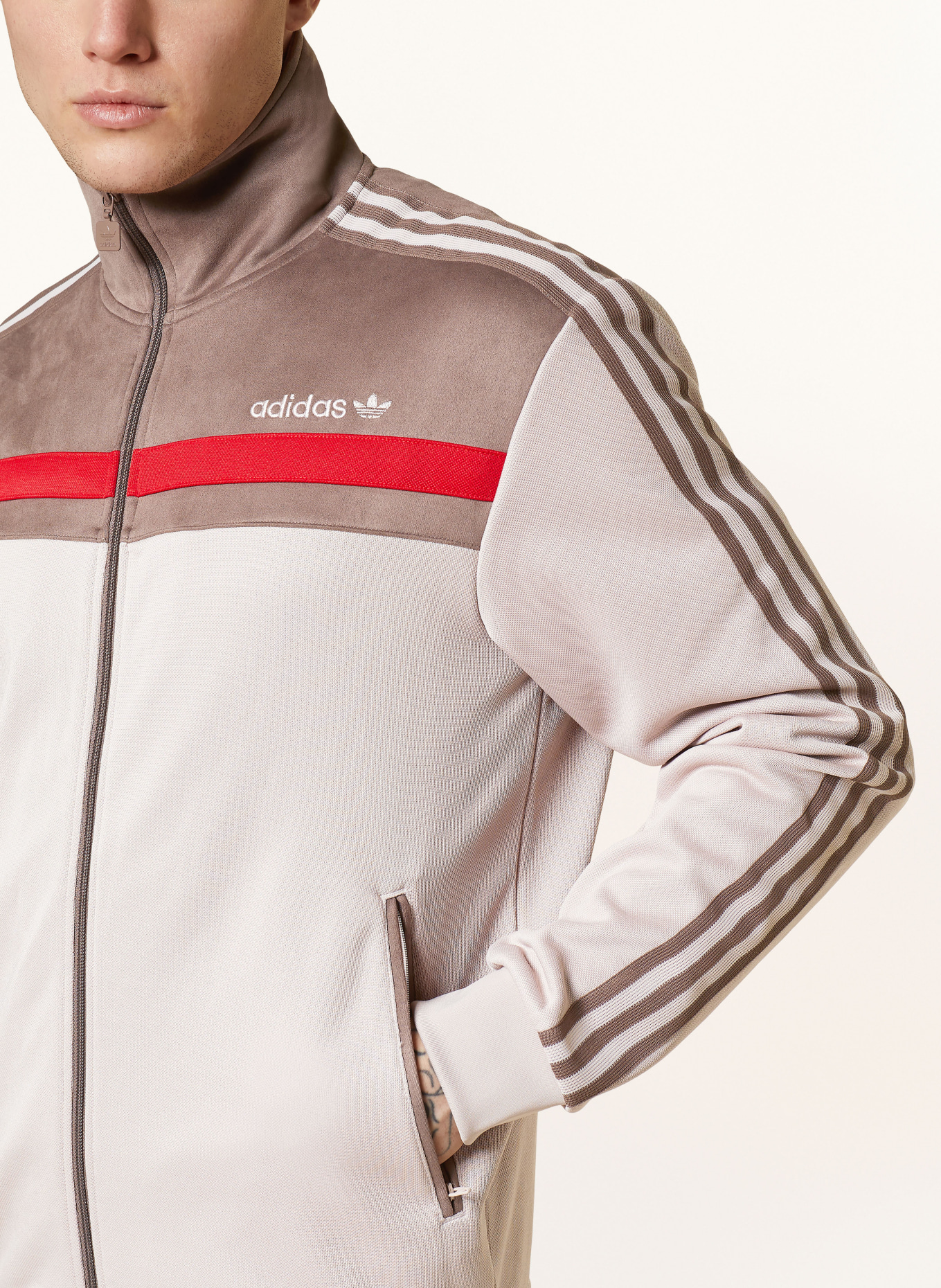 adidas Originals Sweat jacket PREMIUM ORIGINALS, Color: LIGHT BROWN/ BROWN (Image 4)
