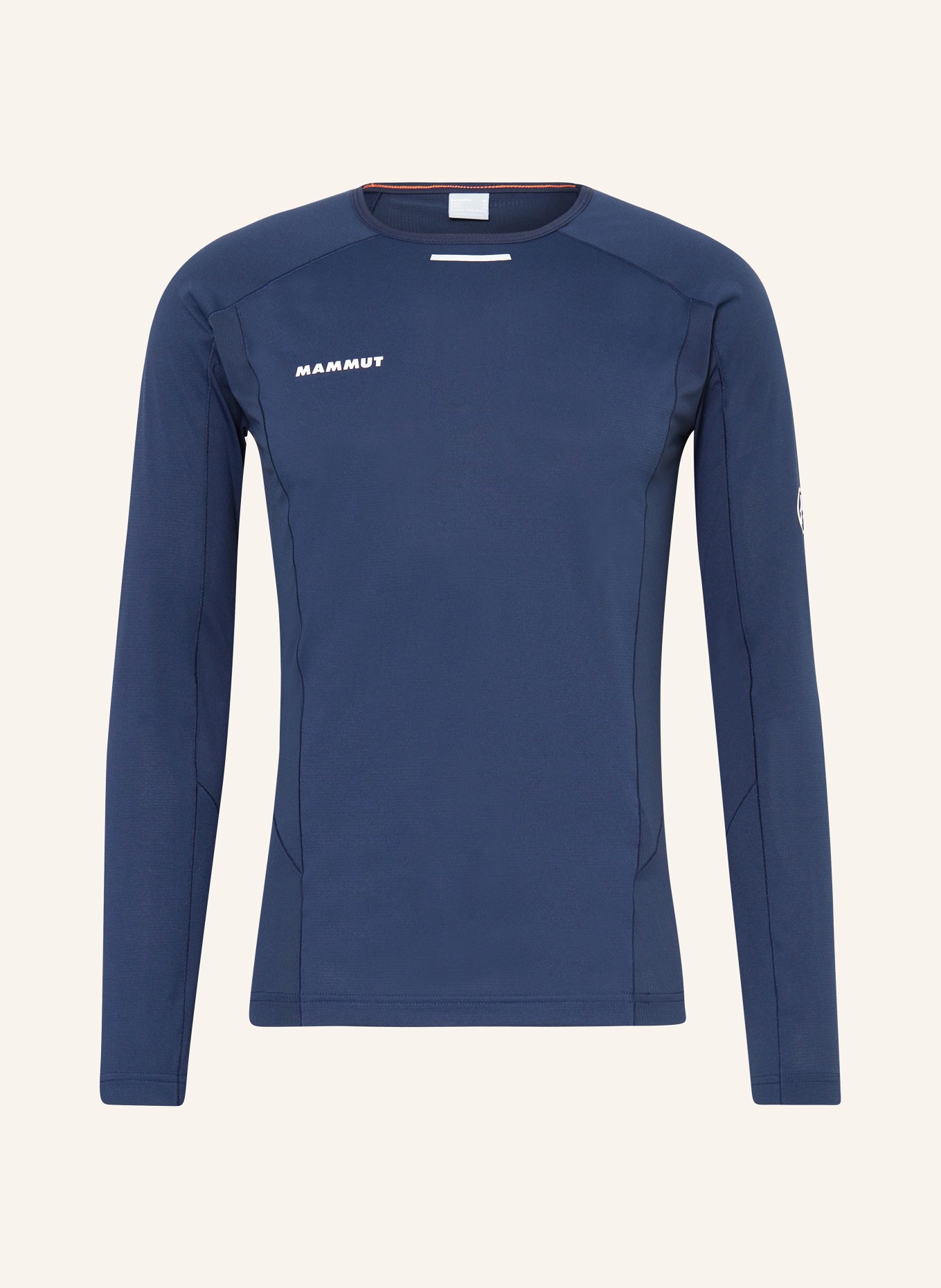 MAMMUT Long sleeve shirt AENERGY, Color: DARK BLUE/ WHITE (Image 1)