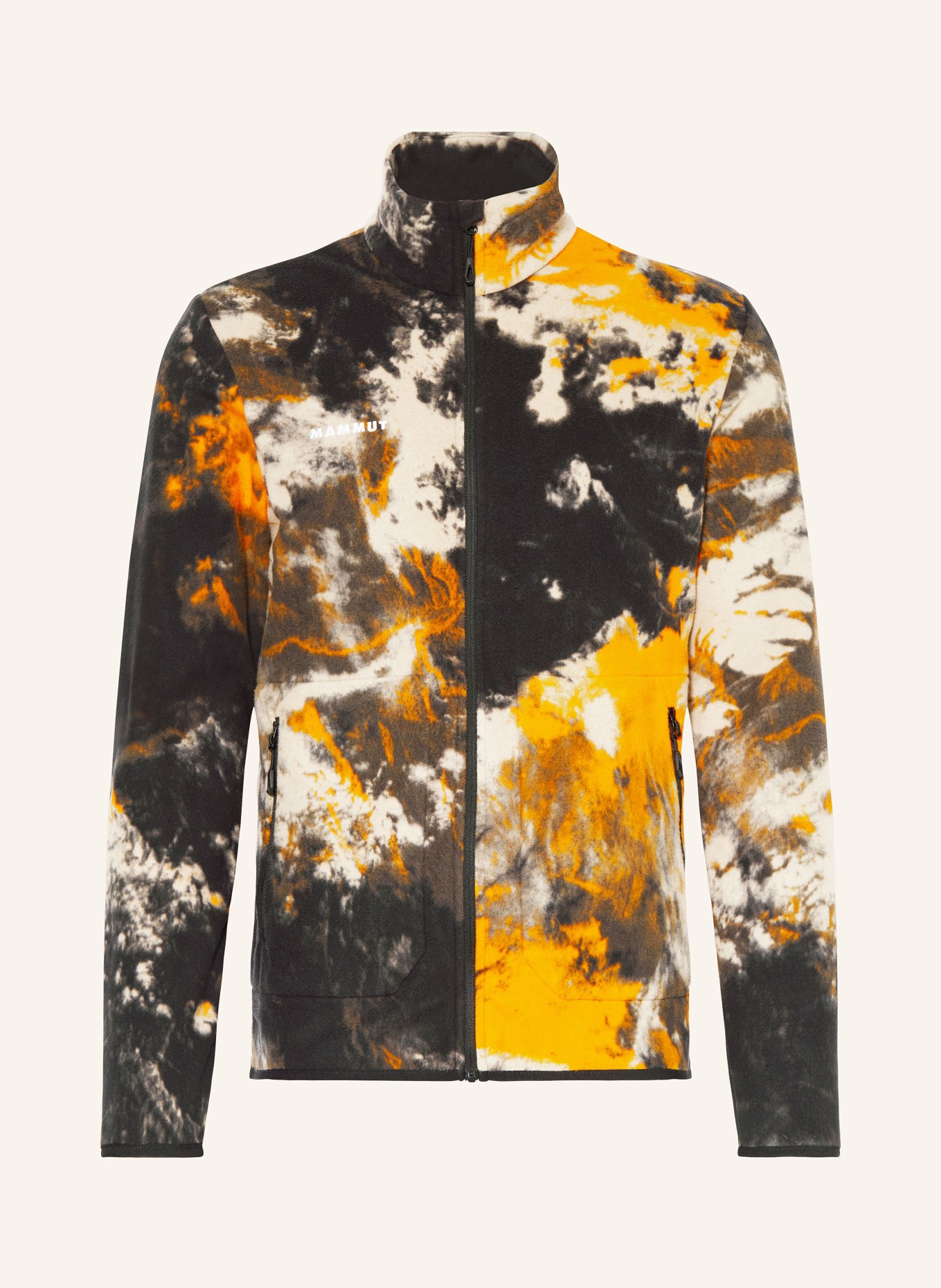 MAMMUT Fleece jacket INNOMINATA LIGHT ML, Color: BLACK/ NEON ORANGE/ BEIGE (Image 1)