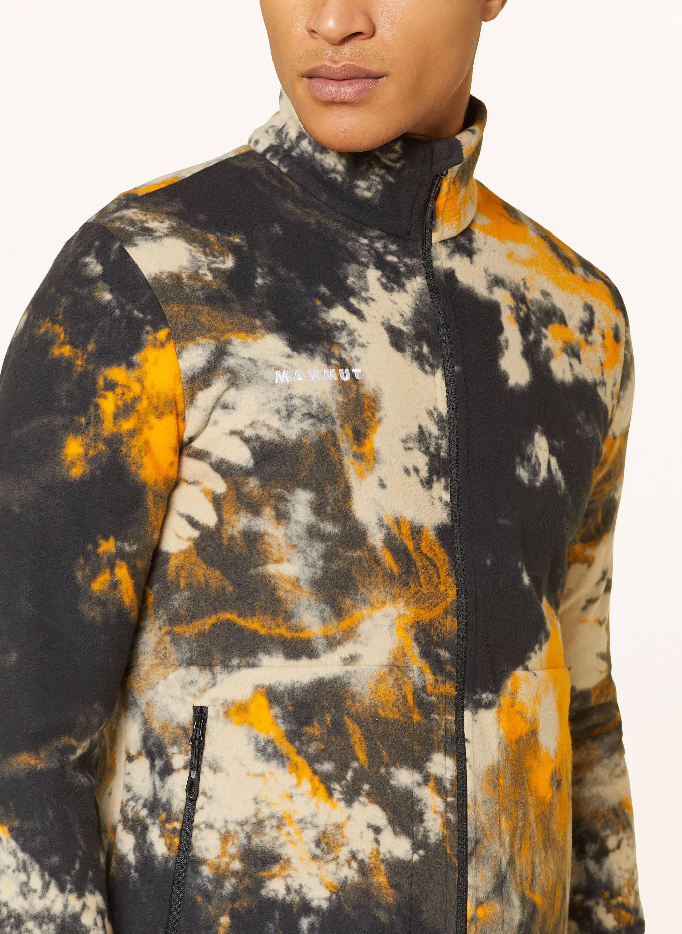 MAMMUT Fleece jacket INNOMINATA LIGHT ML, Color: BLACK/ NEON ORANGE/ BEIGE (Image 4)
