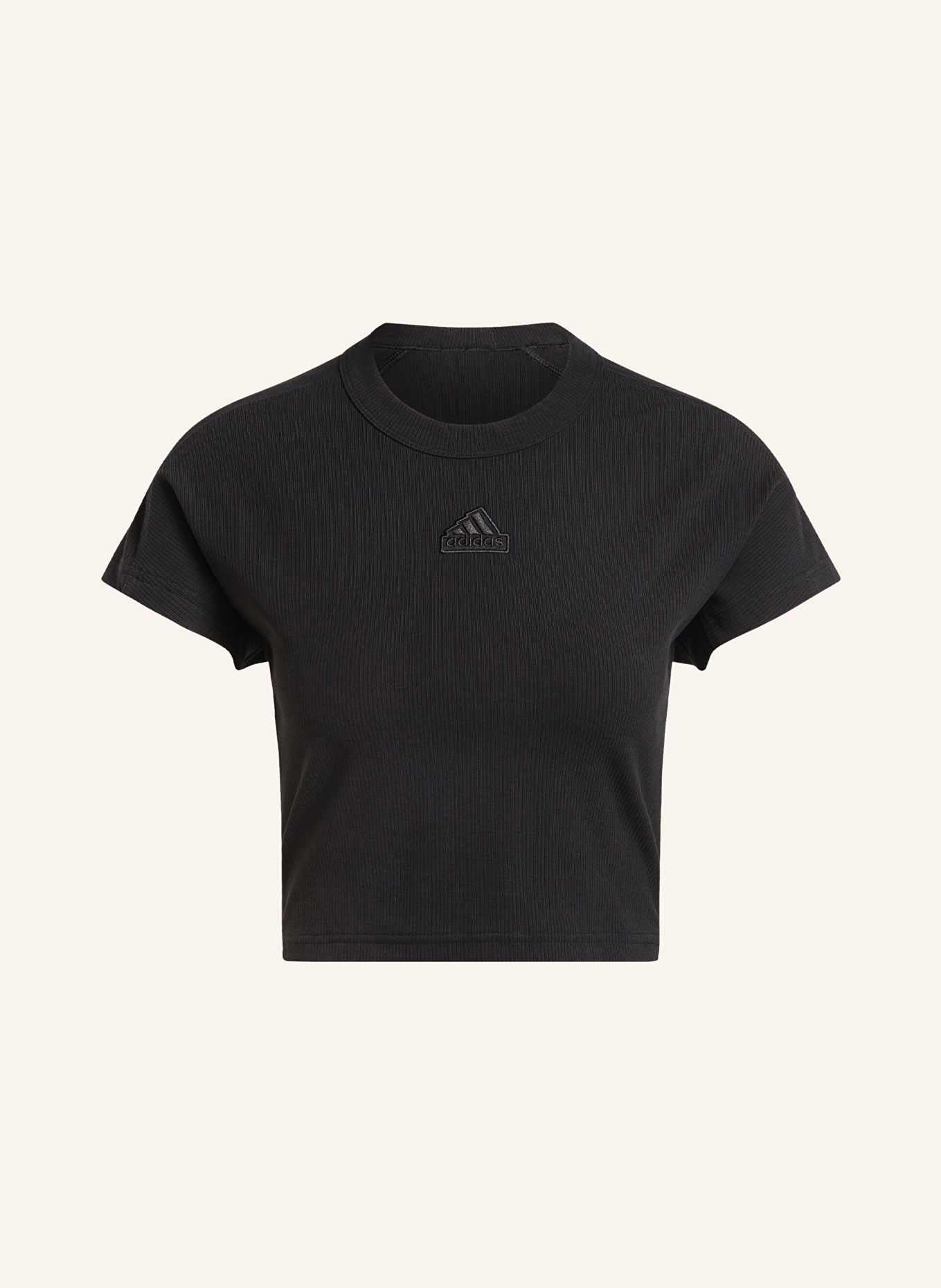 adidas Cropped-Shirt, Farbe: SCHWARZ (Bild 1)