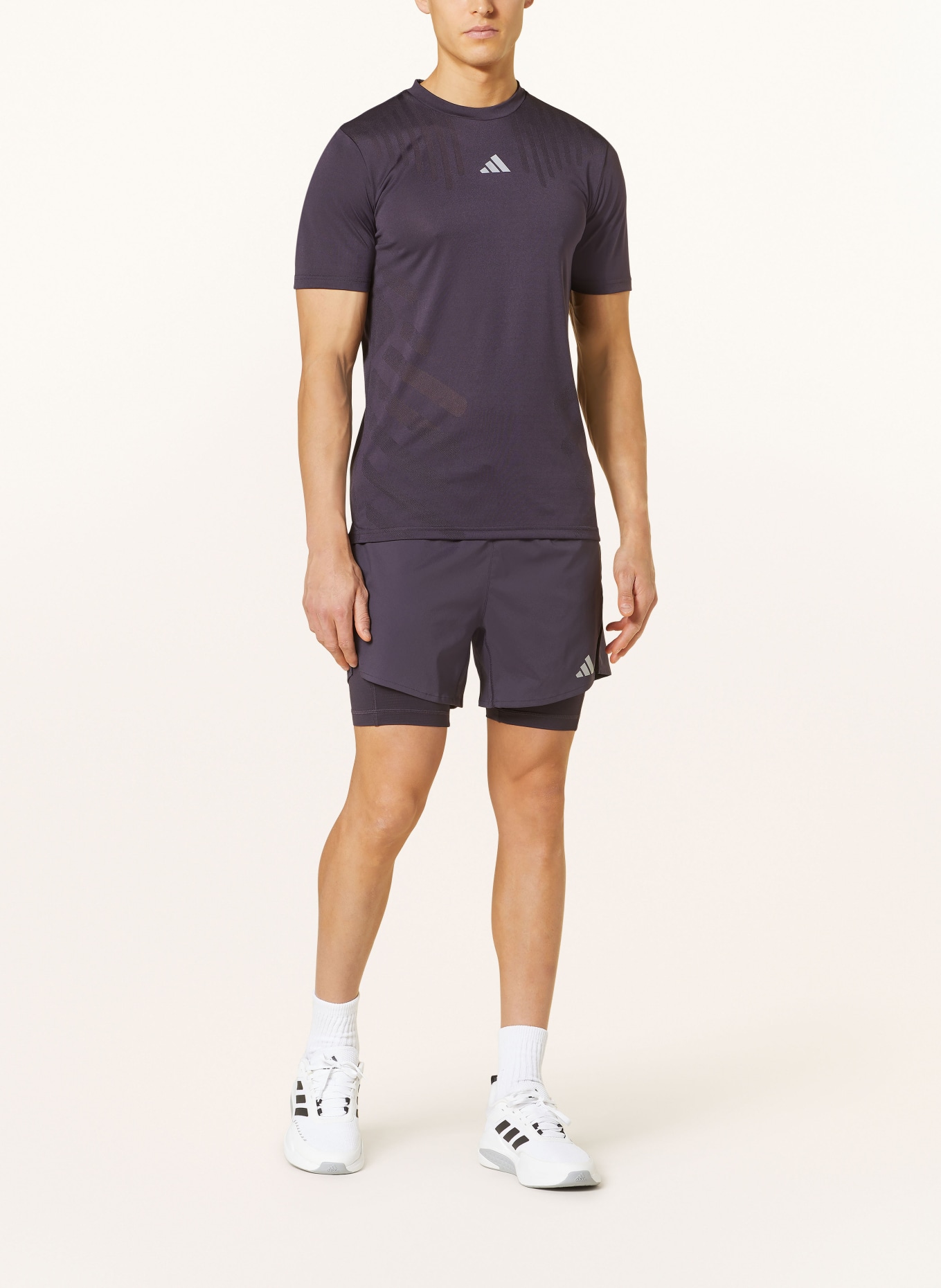 adidas T-Shirt HIIT AIRCHILL, Farbe: DUNKELLILA (Bild 2)