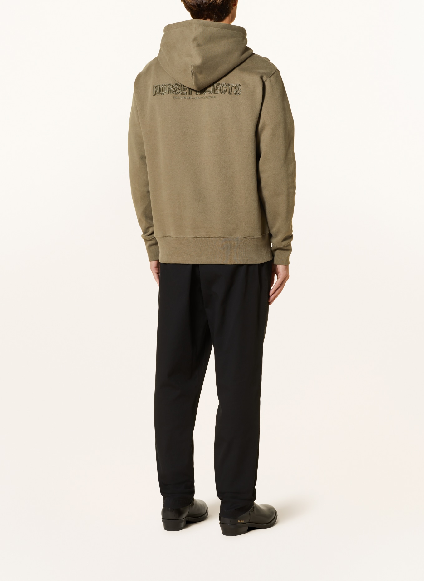 NORSE PROJECTS Hoodie ARNE, Color: KHAKI (Image 3)