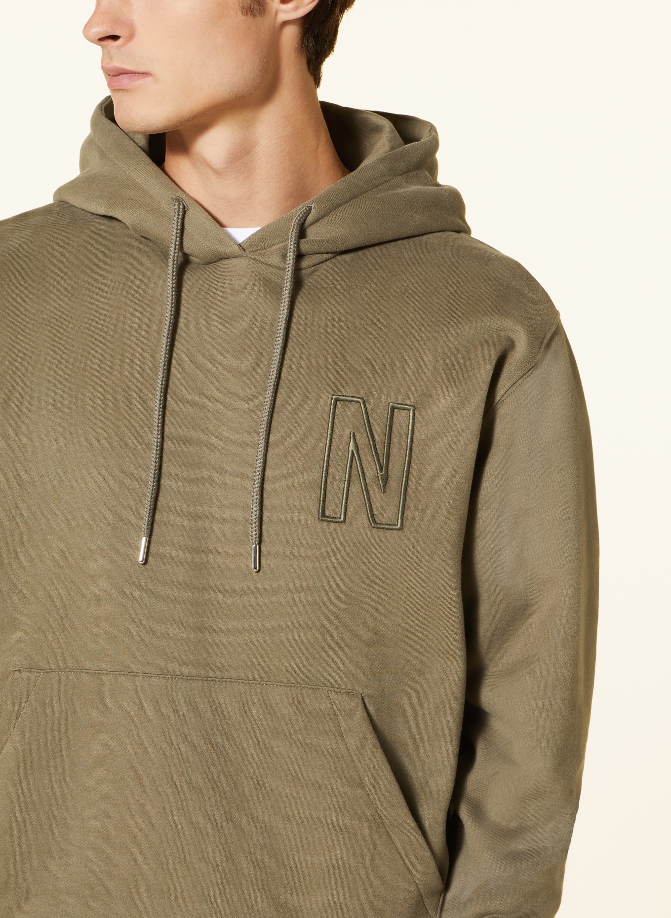 NORSE PROJECTS Hoodie ARNE, Color: KHAKI (Image 5)