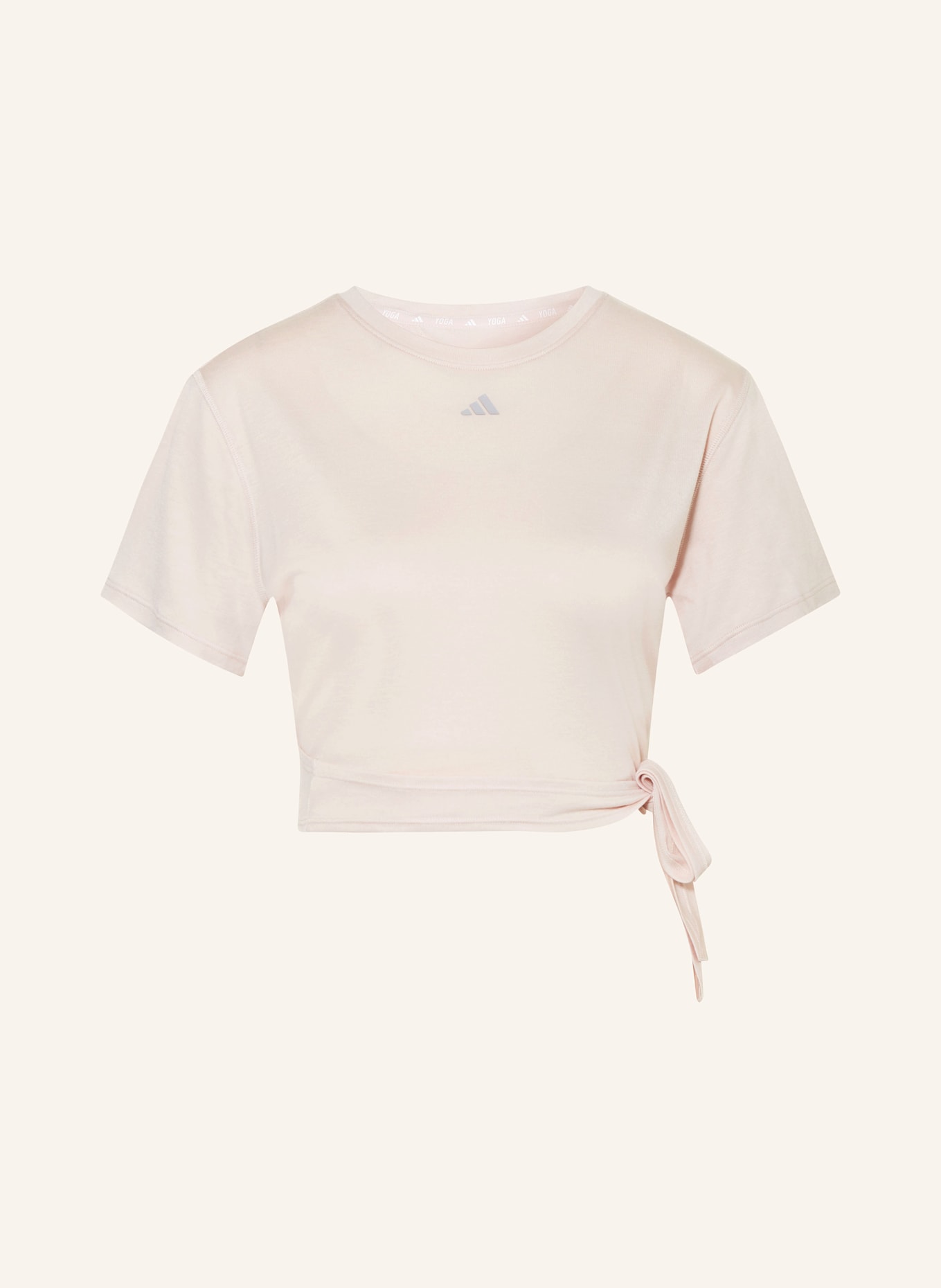 adidas T-shirt with cut-out, Color: CREAM (Image 1)