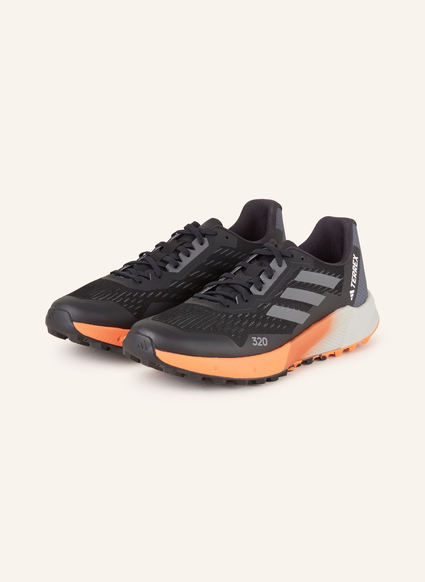 adidas TERREX Trailrunning-Schuhe TERREX AGRAVIC FLOW 2, Farbe: SCHWARZ/ GRAU/ ORANGE (Bild 1)
