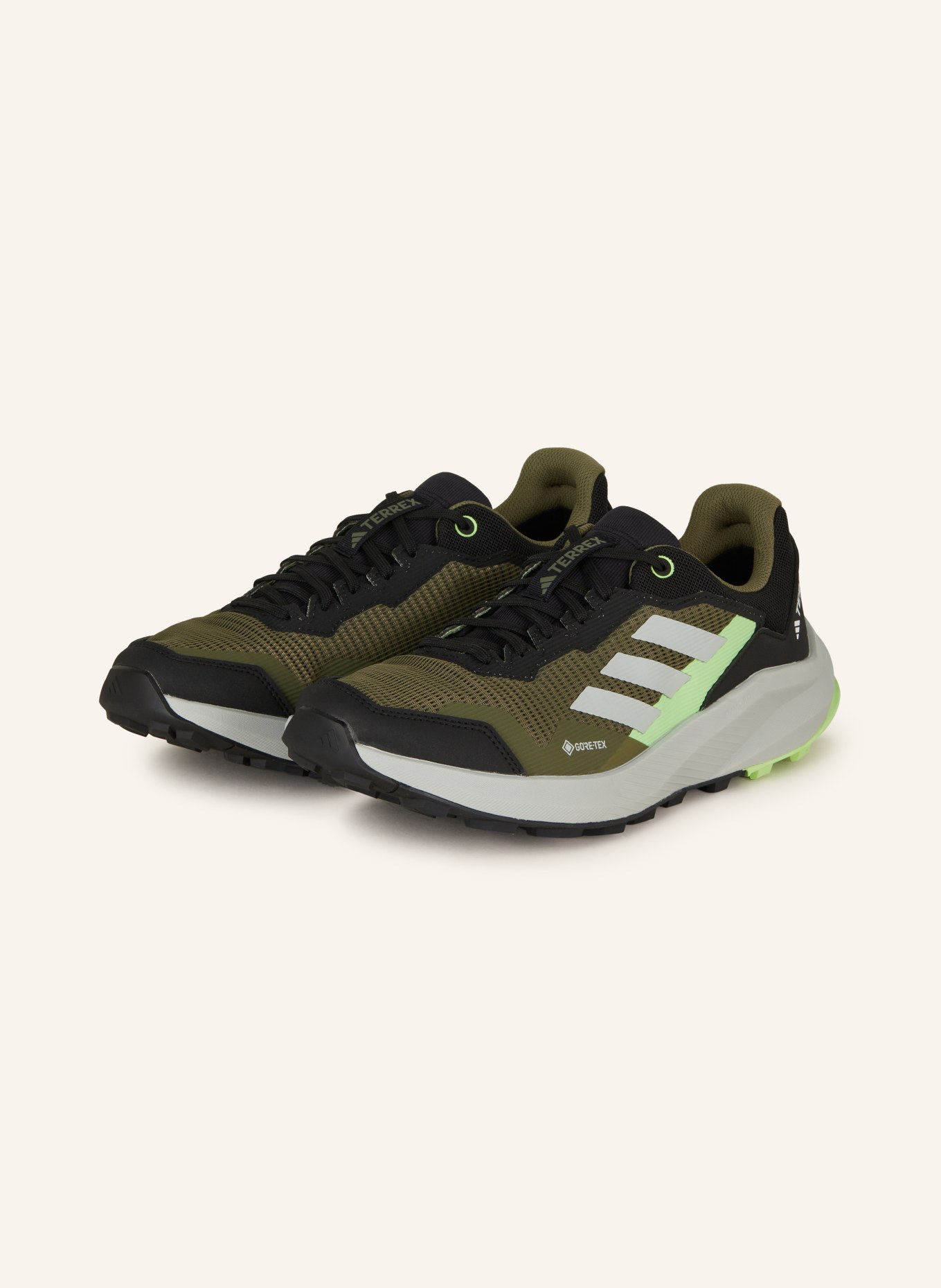 adidas TERREX Trail running shoes TERREX TRAIL RIDER GTX, Color: OLIVE/ BLACK (Image 1)