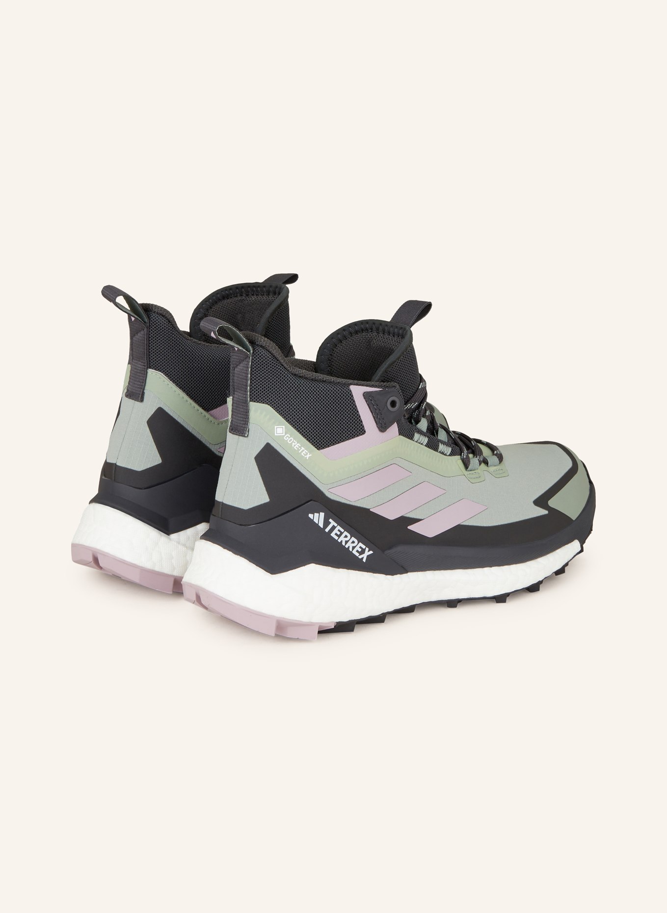 adidas TERREX Trekking shoes TERREX FREE HIKER 2.0 GORE-TEX, Color: LIGHT GREEN/ BLACK/ ROSE (Image 2)
