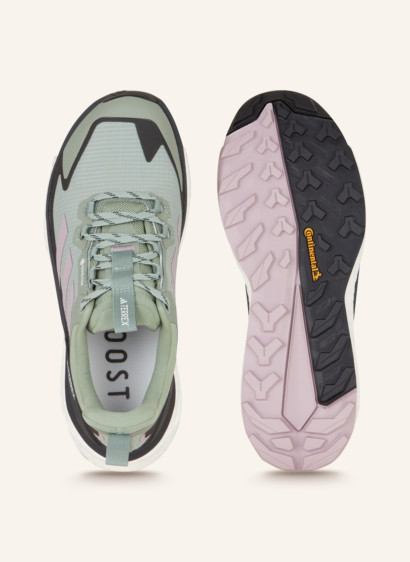 adidas TERREX Trekking shoes TERREX FREE HIKER 2.0 LOW GORE-TEX, Color: LIGHT GREEN/ ROSE (Image 5)