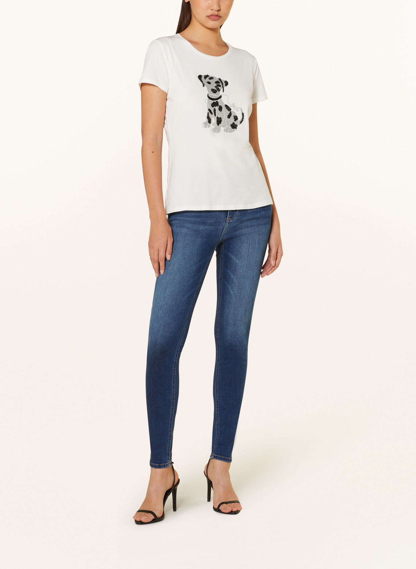 LIU JO T-shirt with sequins, Color: WHITE (Image 2)