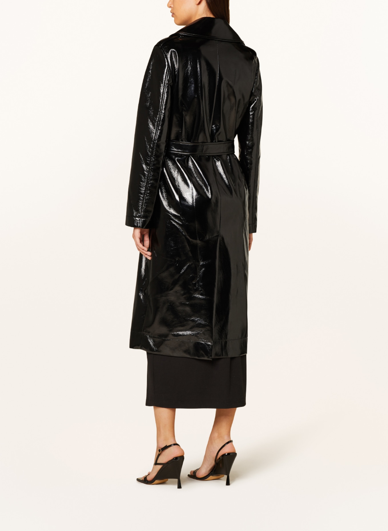 LIU JO Trench coat in leather look, Color: BLACK (Image 3)