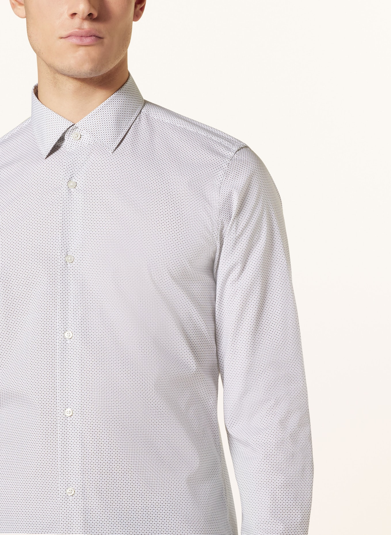 JOOP! Shirt slim fit, Color: WHITE/ TAUPE (Image 4)