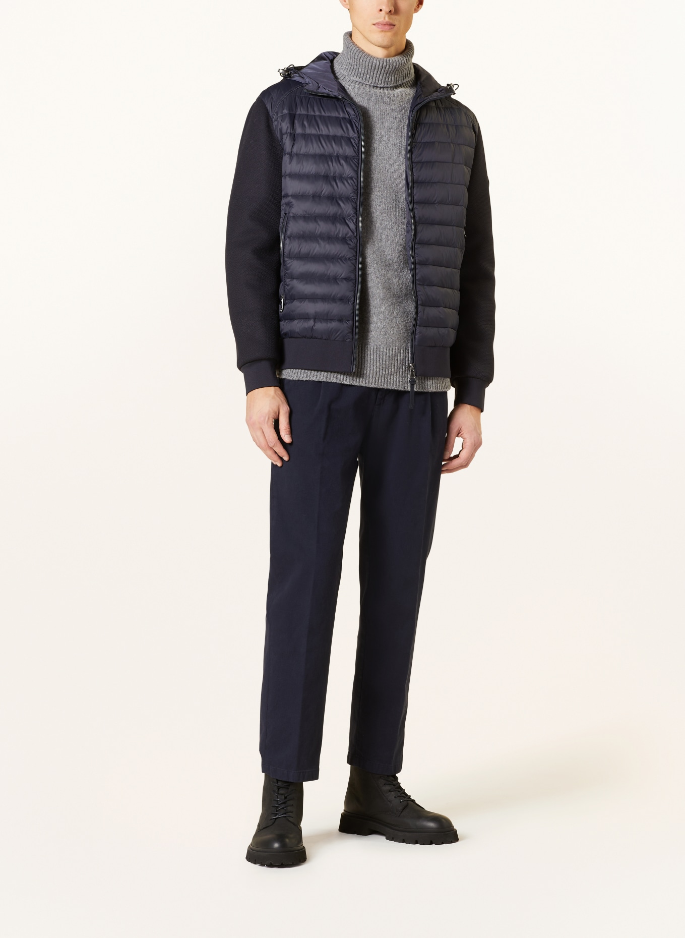 JOOP! JEANS Quilted jacket LOWIS in a material mix, Color: DARK BLUE (Image 2)