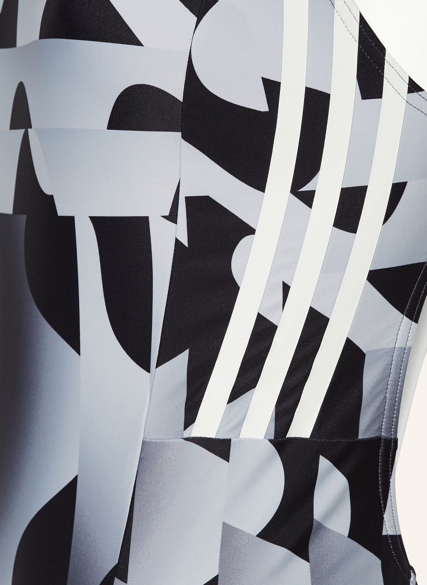 adidas Badeanzug 3-STREIFEN GRAPHIC, Farbe: SCHWARZ/ HELLGRAU (Bild 4)