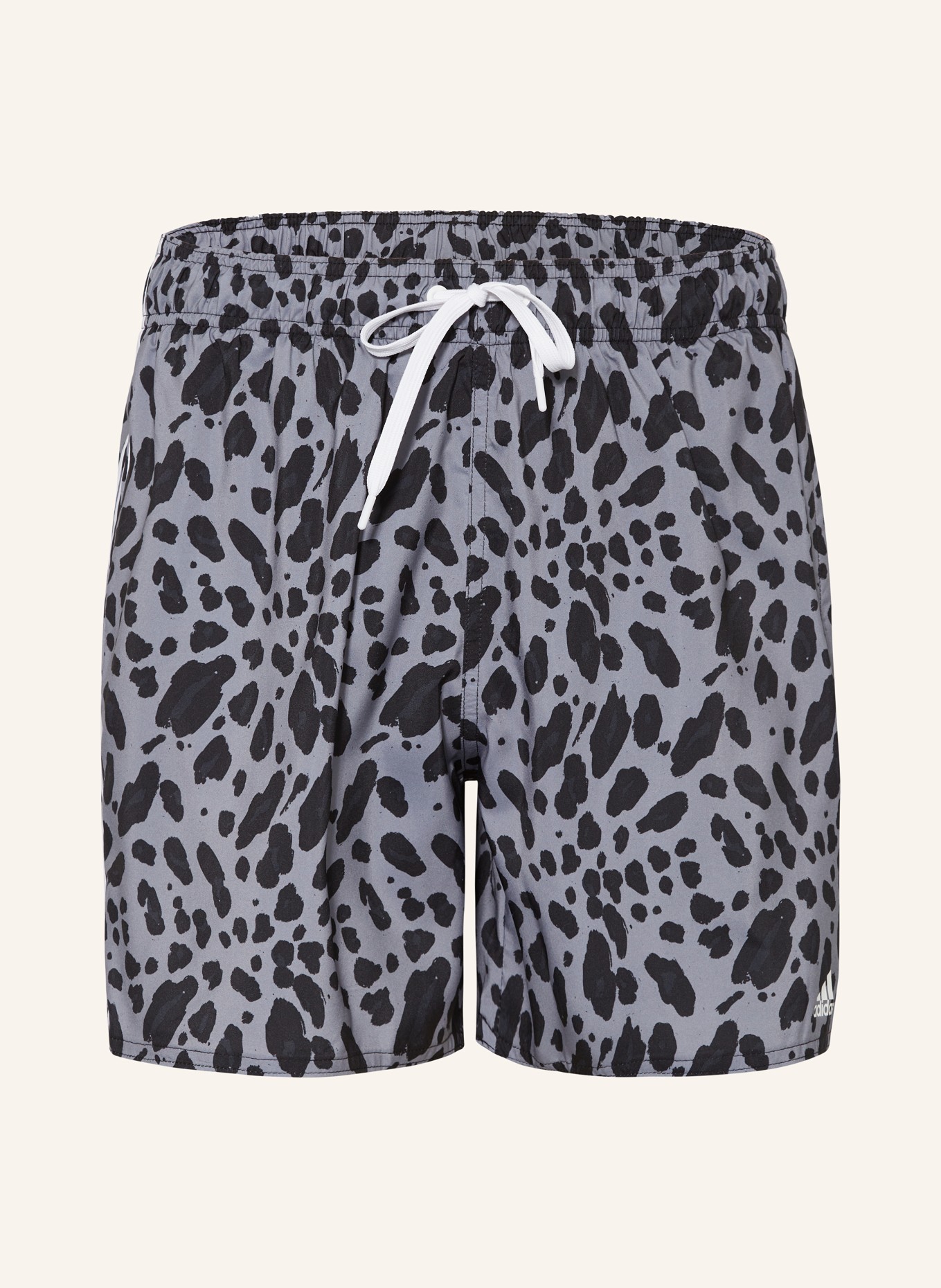 adidas Badeshorts ESSENTIALS 3-STREIFEN, Farbe: SCHWARZ/ GRAU (Bild 1)