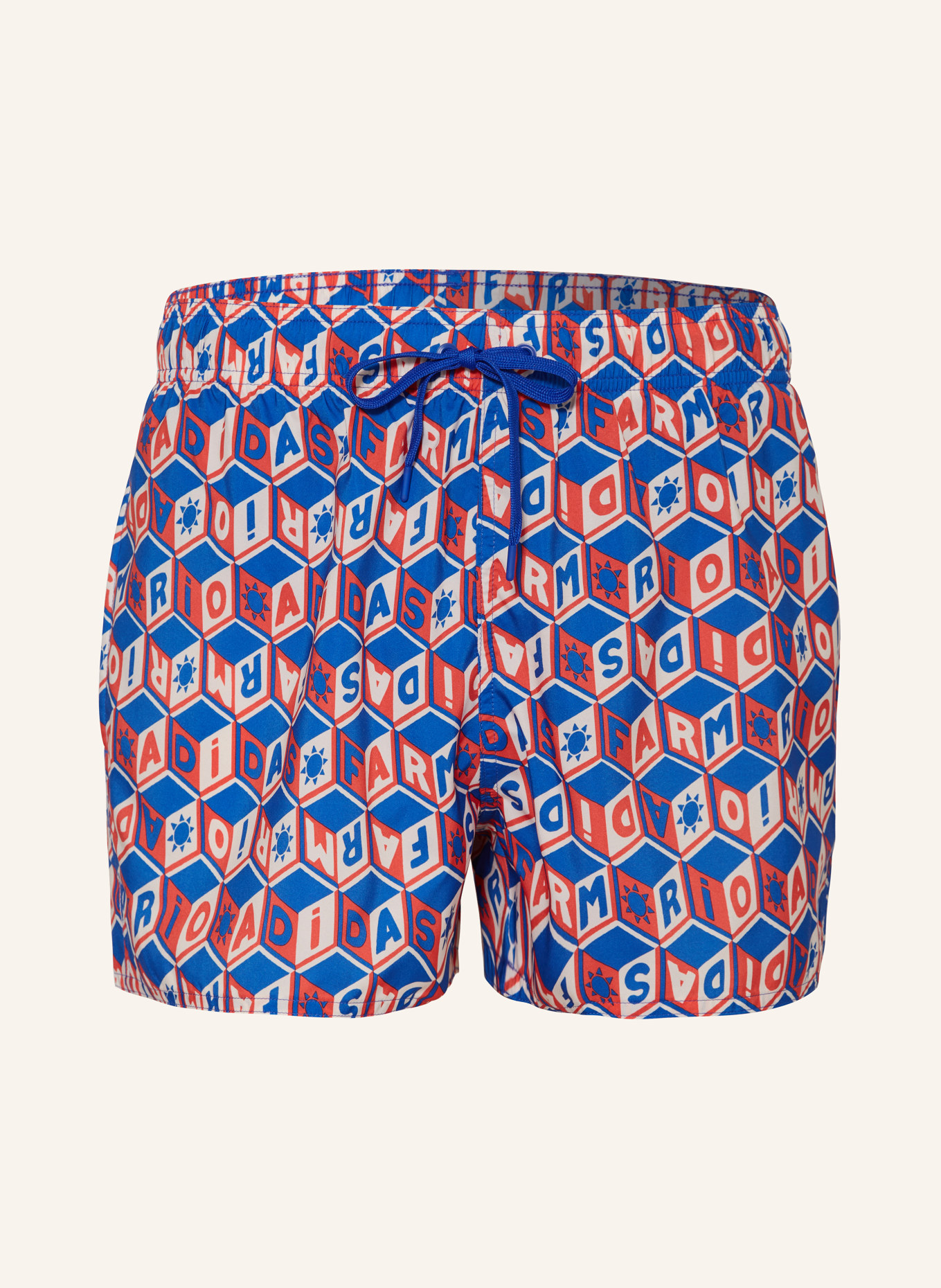 adidas Swim shorts FARM RIO 3-STRIPES CLX, Color: BLUE/ RED/ ECRU (Image 1)
