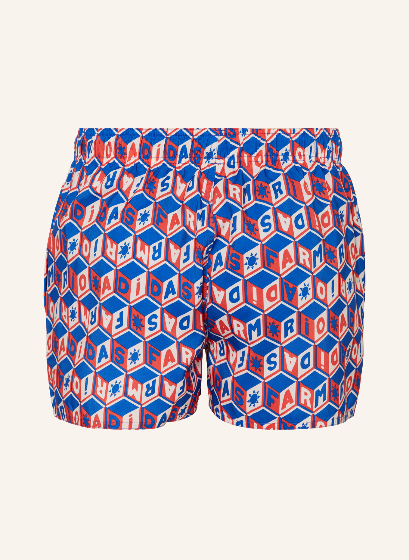 adidas Swim shorts FARM RIO 3-STRIPES CLX, Color: BLUE/ RED/ ECRU (Image 2)