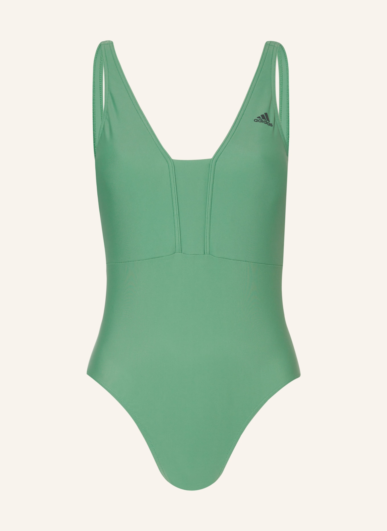adidas Swimsuit ICONSEA 3-STRIPES, Color: GREEN (Image 1)