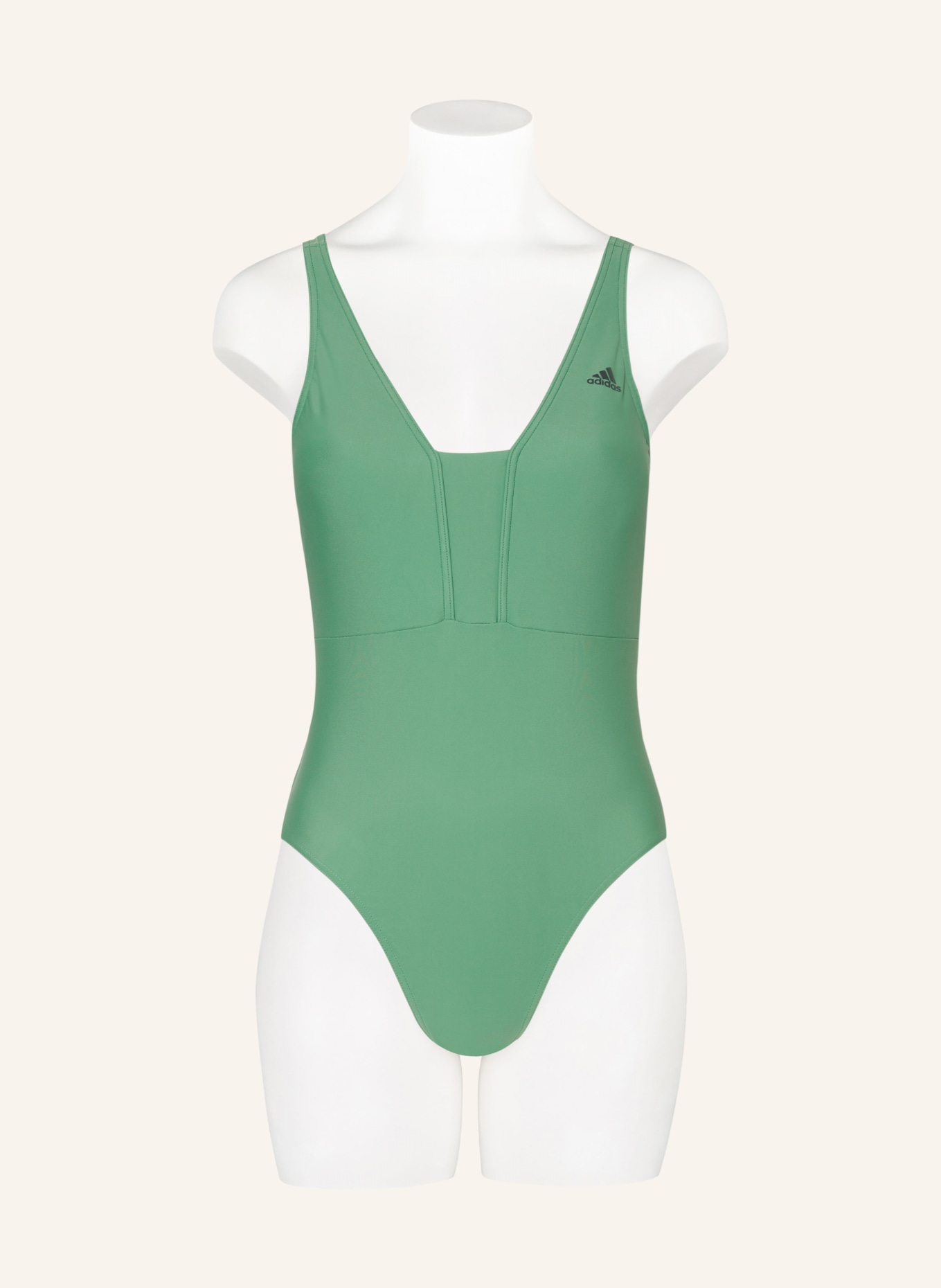 adidas Swimsuit ICONSEA 3-STRIPES, Color: GREEN (Image 2)