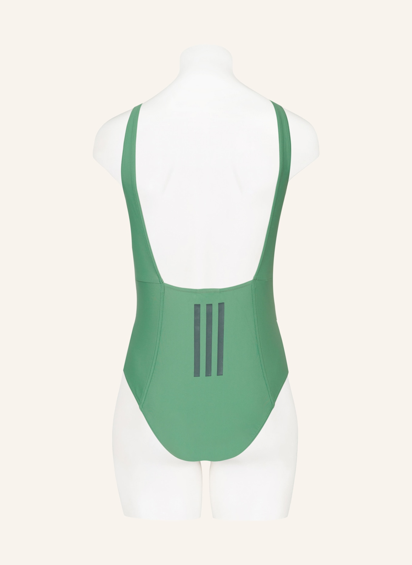 adidas Swimsuit ICONSEA 3-STRIPES, Color: GREEN (Image 3)
